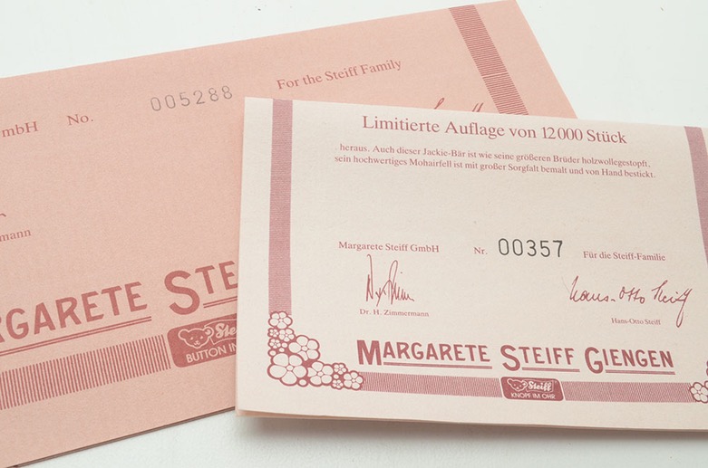 Steiff Jackie Replica 1953 Bear in Two Sizes