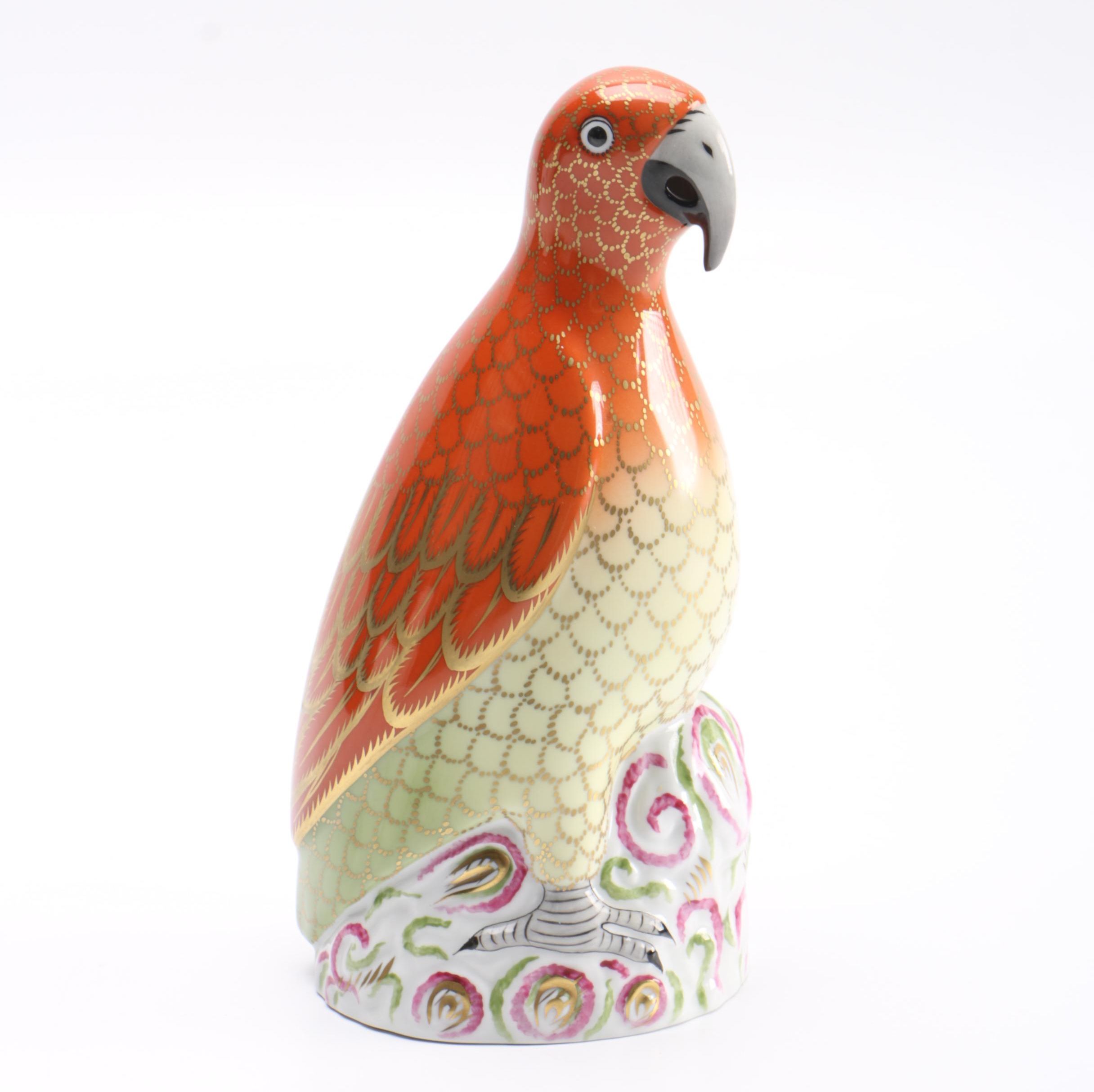 Herend Hungary Parrot Figurine