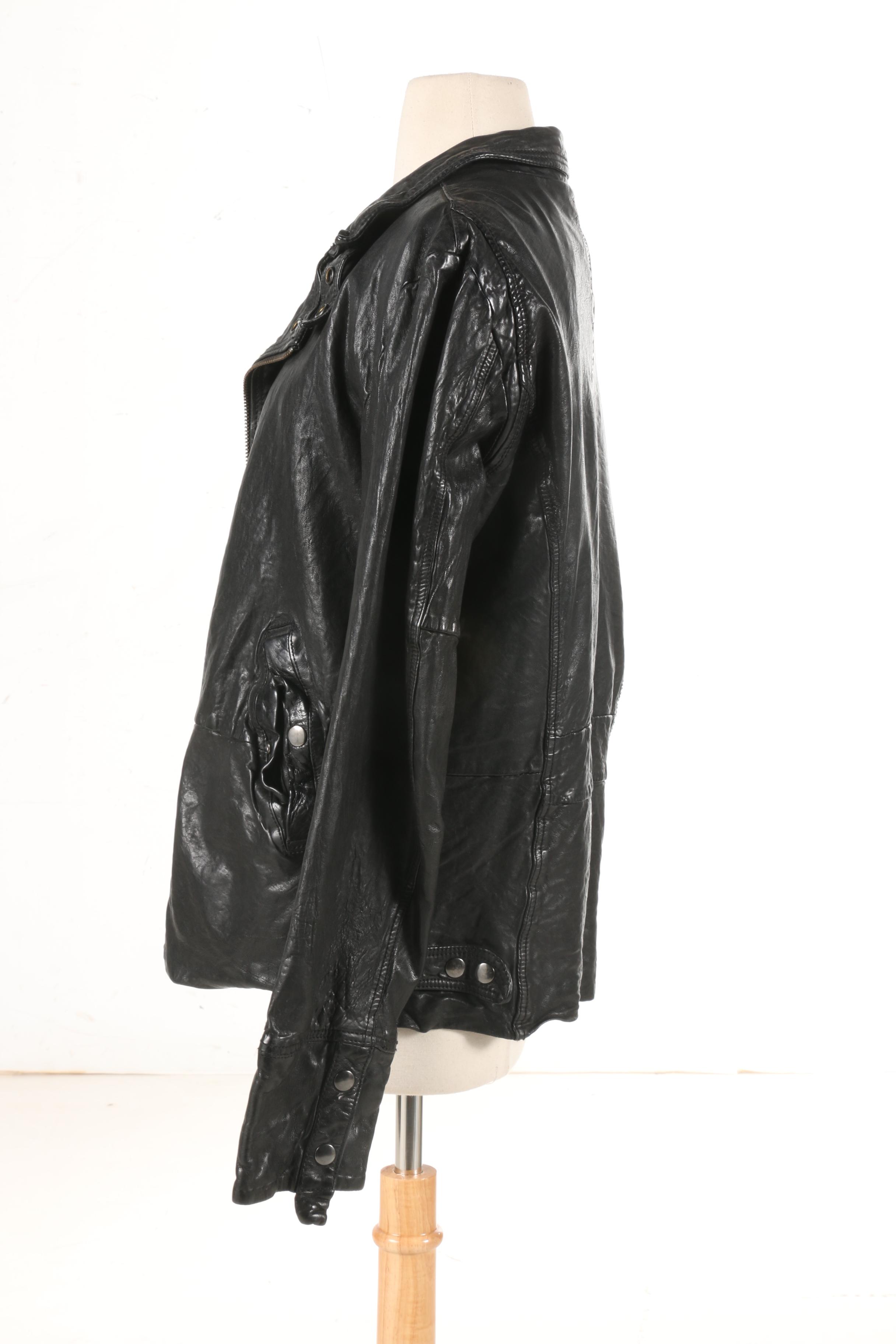 Diesel Black Leather Jacket