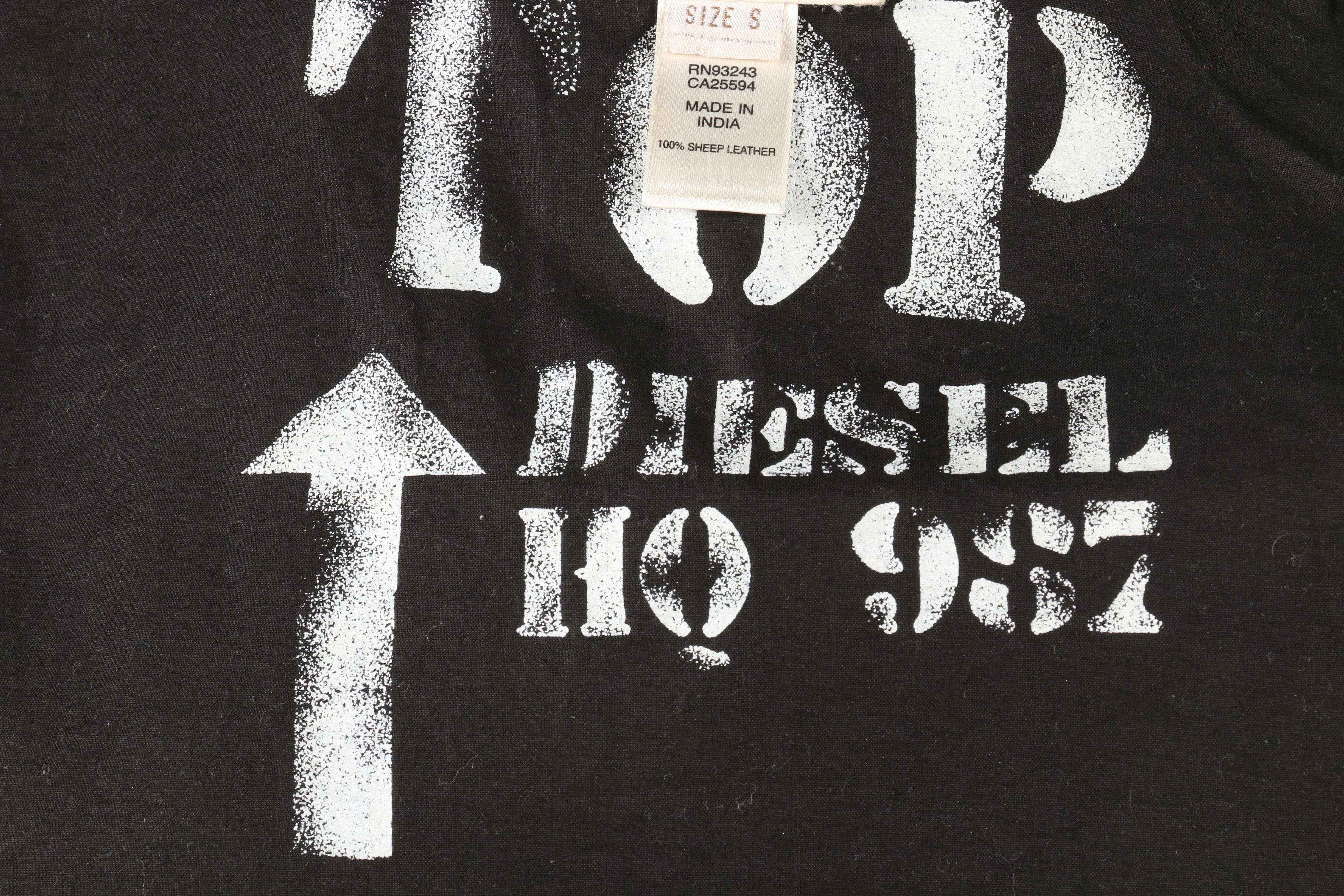 Diesel Black Leather Jacket