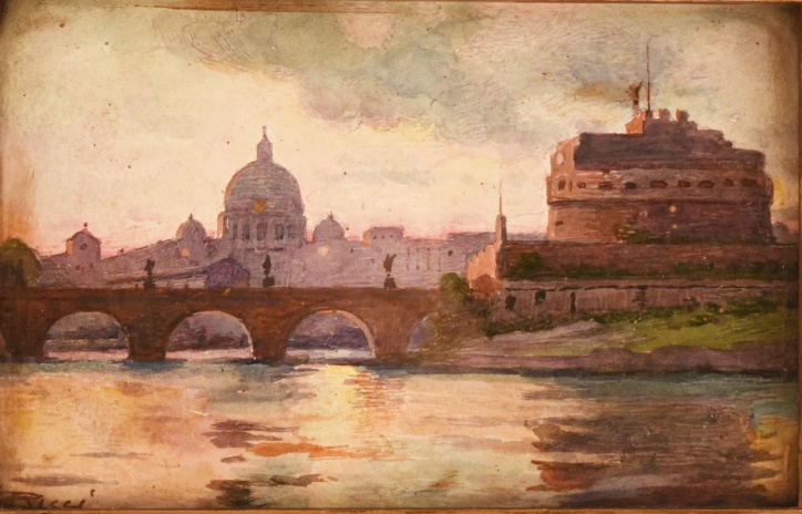 Alfredo Ricci 19th Century Watercolor