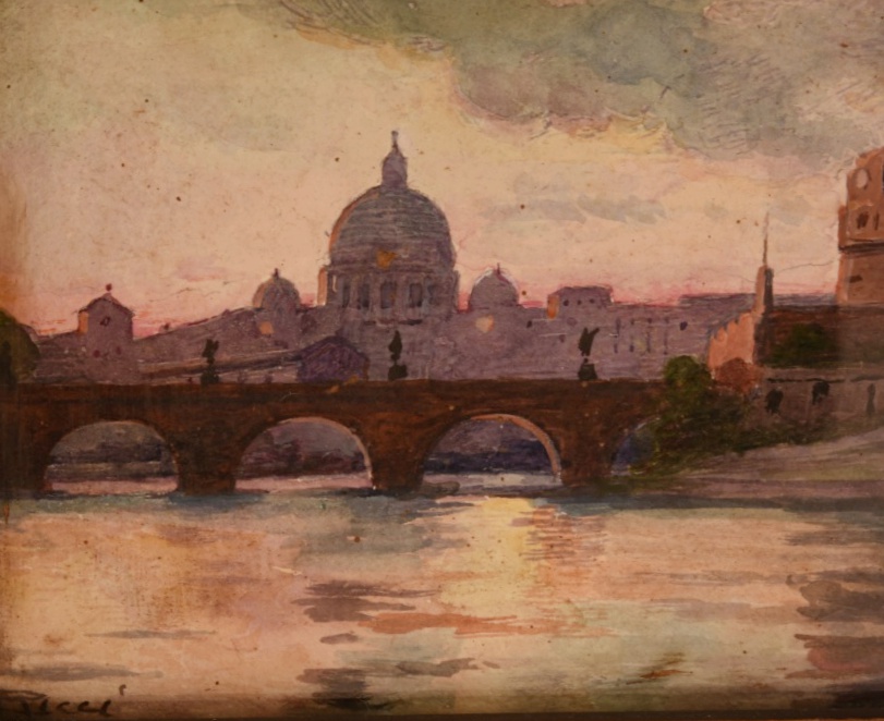 Alfredo Ricci 19th Century Watercolor