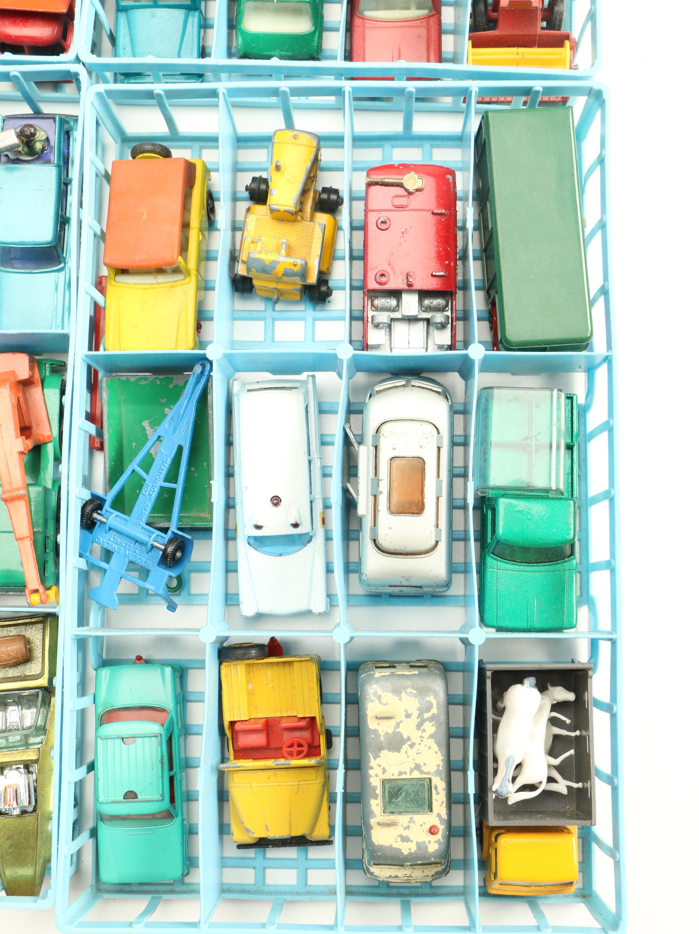 1968 Lesney Matchbox Car Collector Case with Assorted Die-Cast Cars