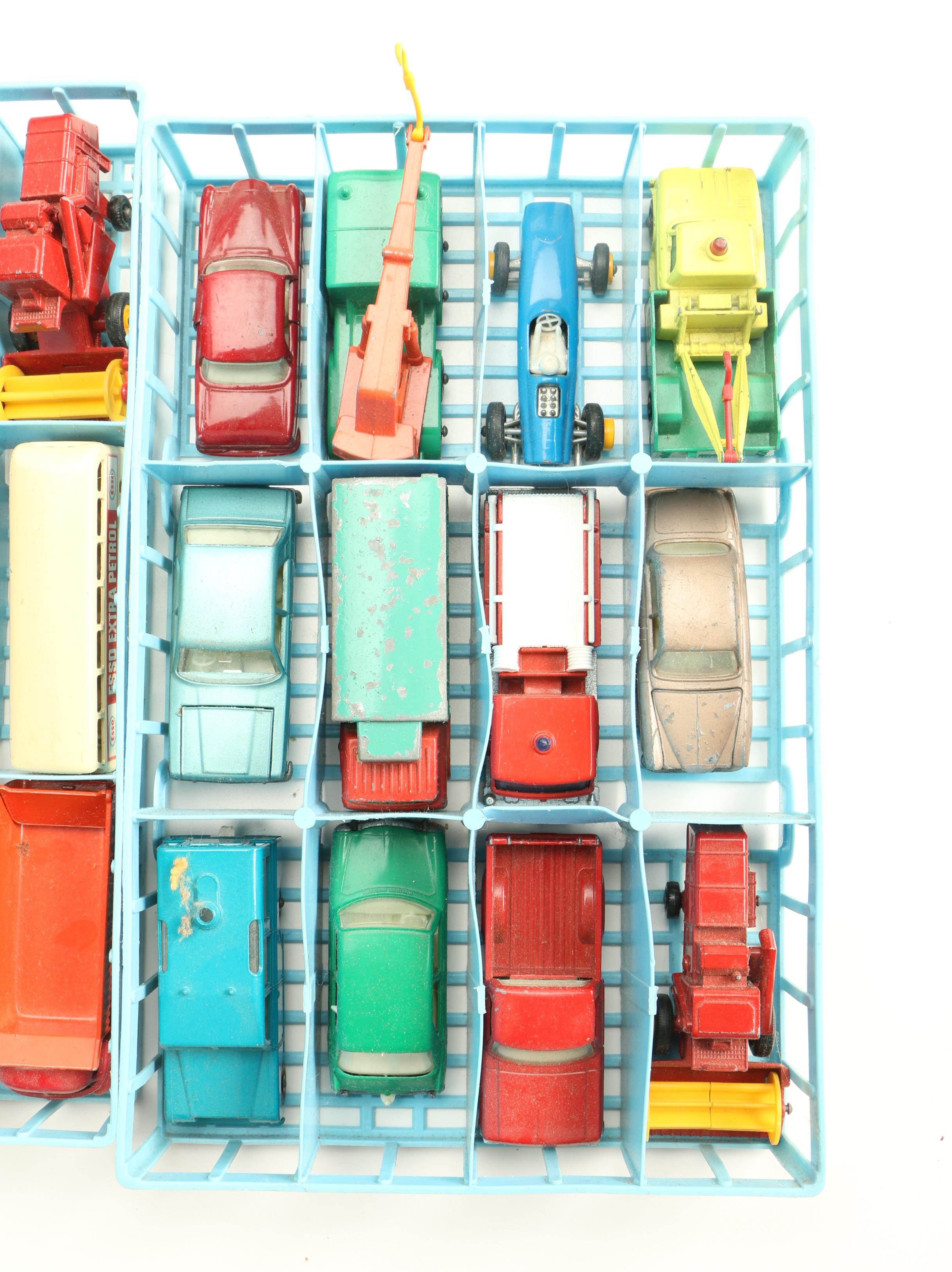1968 Lesney Matchbox Car Collector Case with Assorted Die-Cast Cars