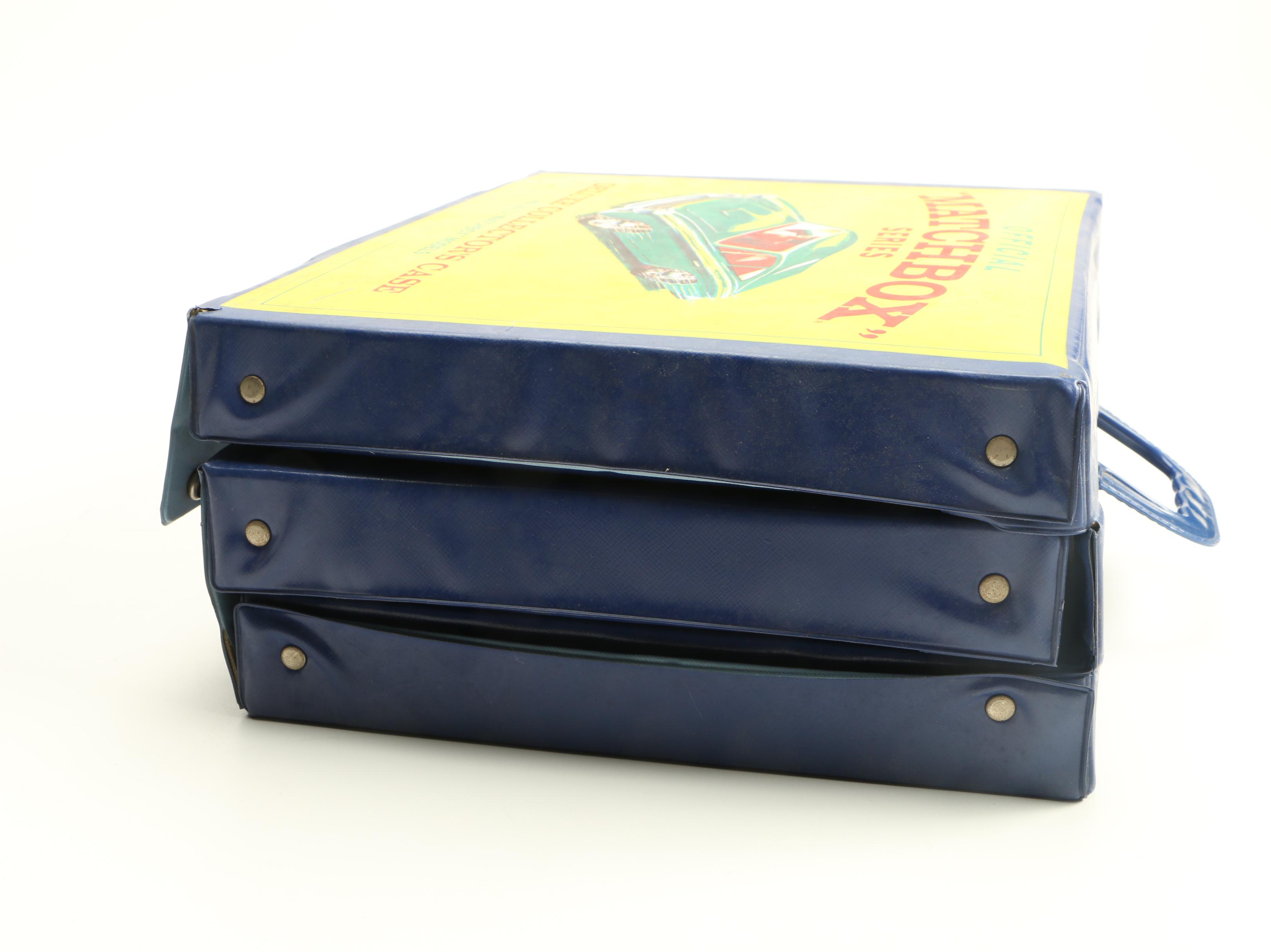 1968 Lesney Matchbox Car Collector Case with Assorted Die-Cast Cars