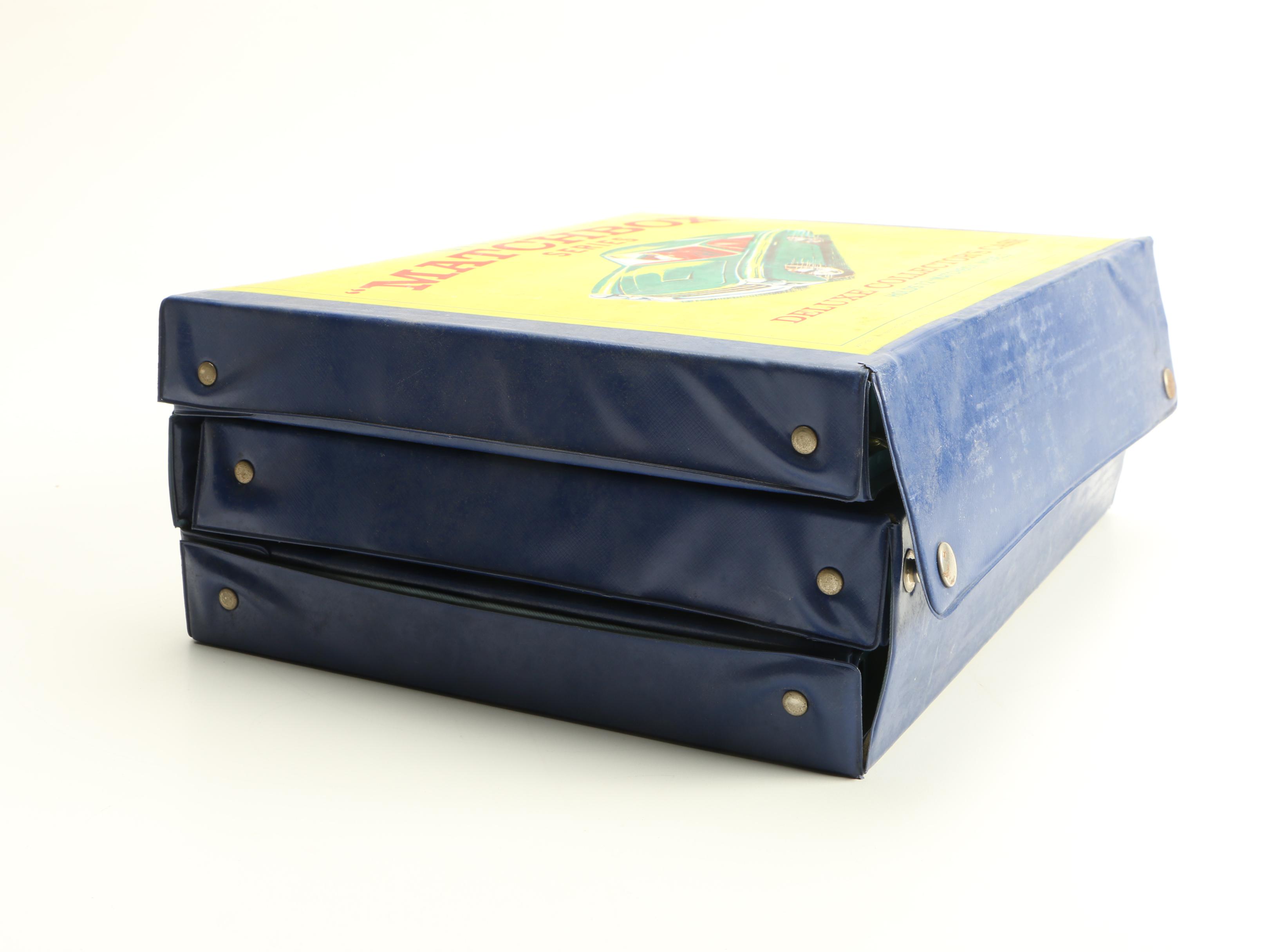 1968 Lesney Matchbox Car Collector Case with Assorted Die-Cast Cars