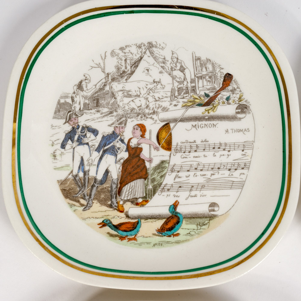 Set of Six Musical Plates