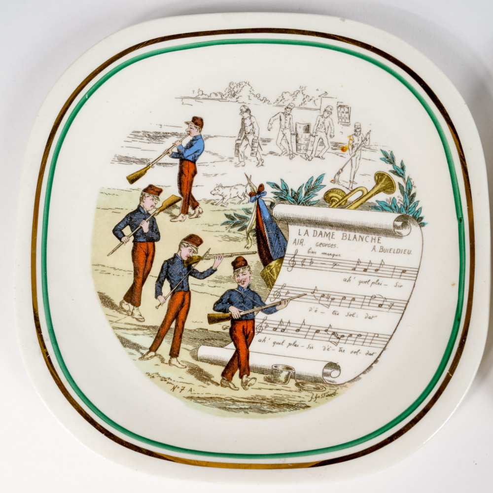 Set of Six Musical Plates