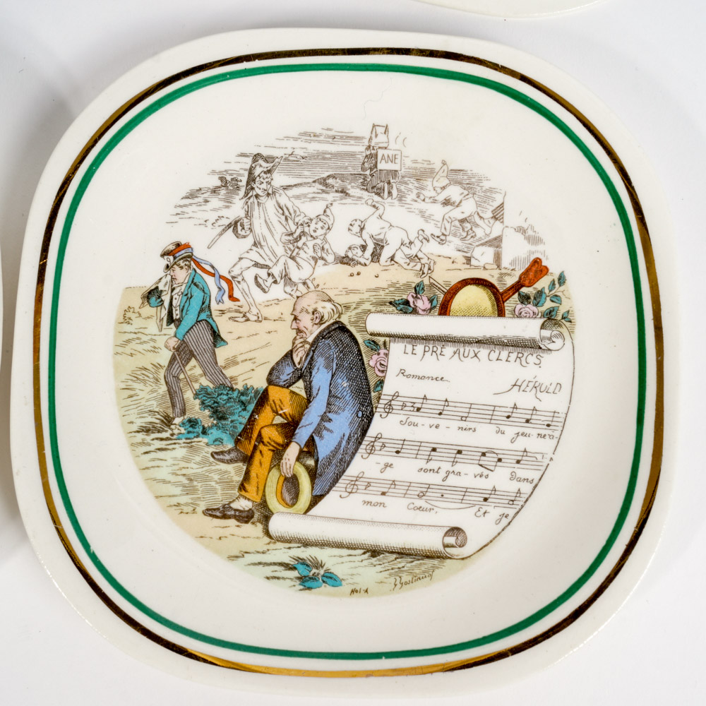 Set of Six Musical Plates