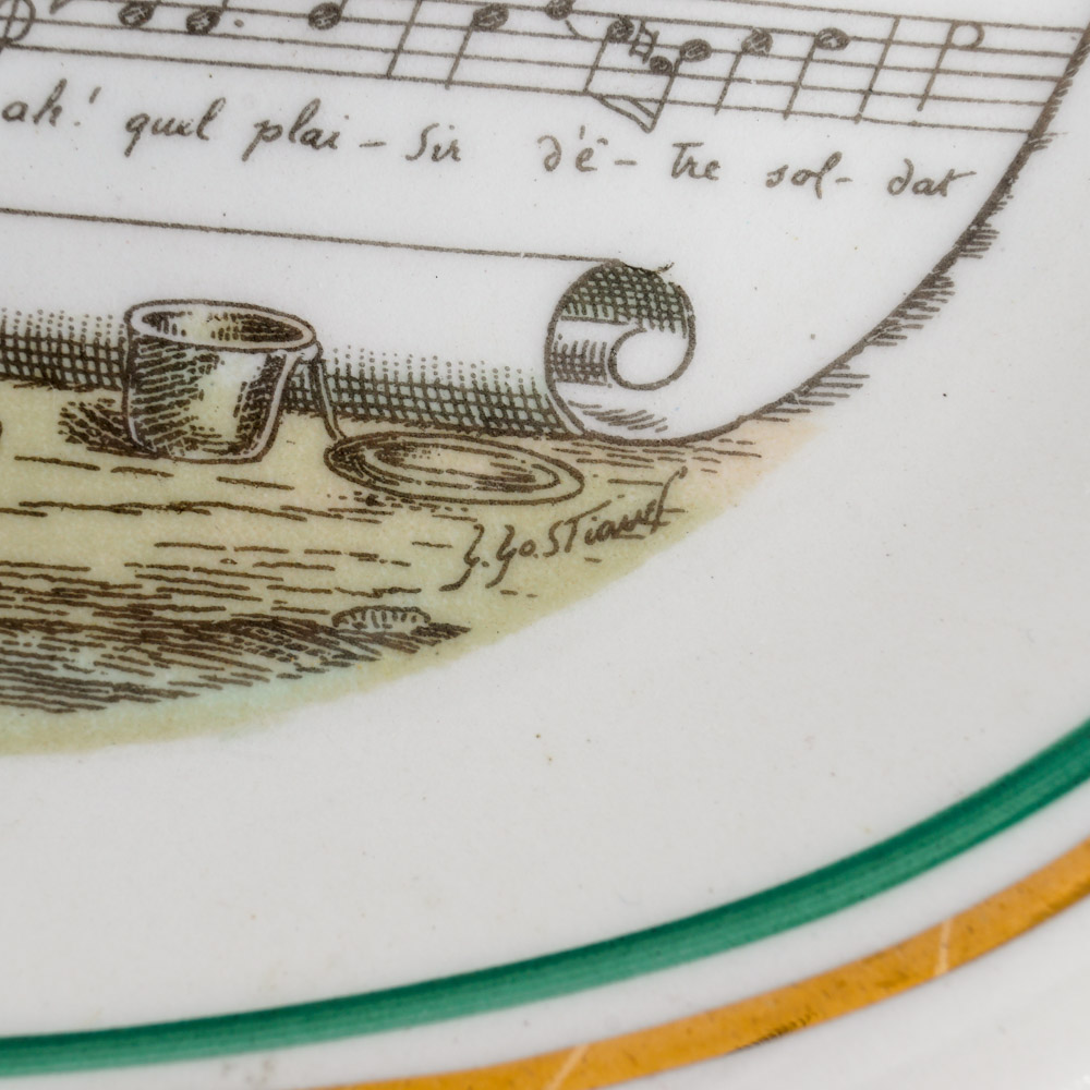 Set of Six Musical Plates