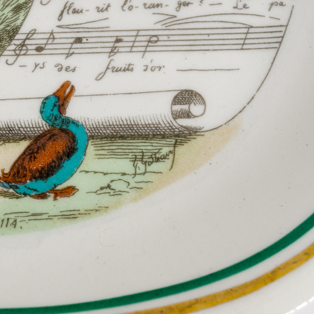 Set of Six Musical Plates