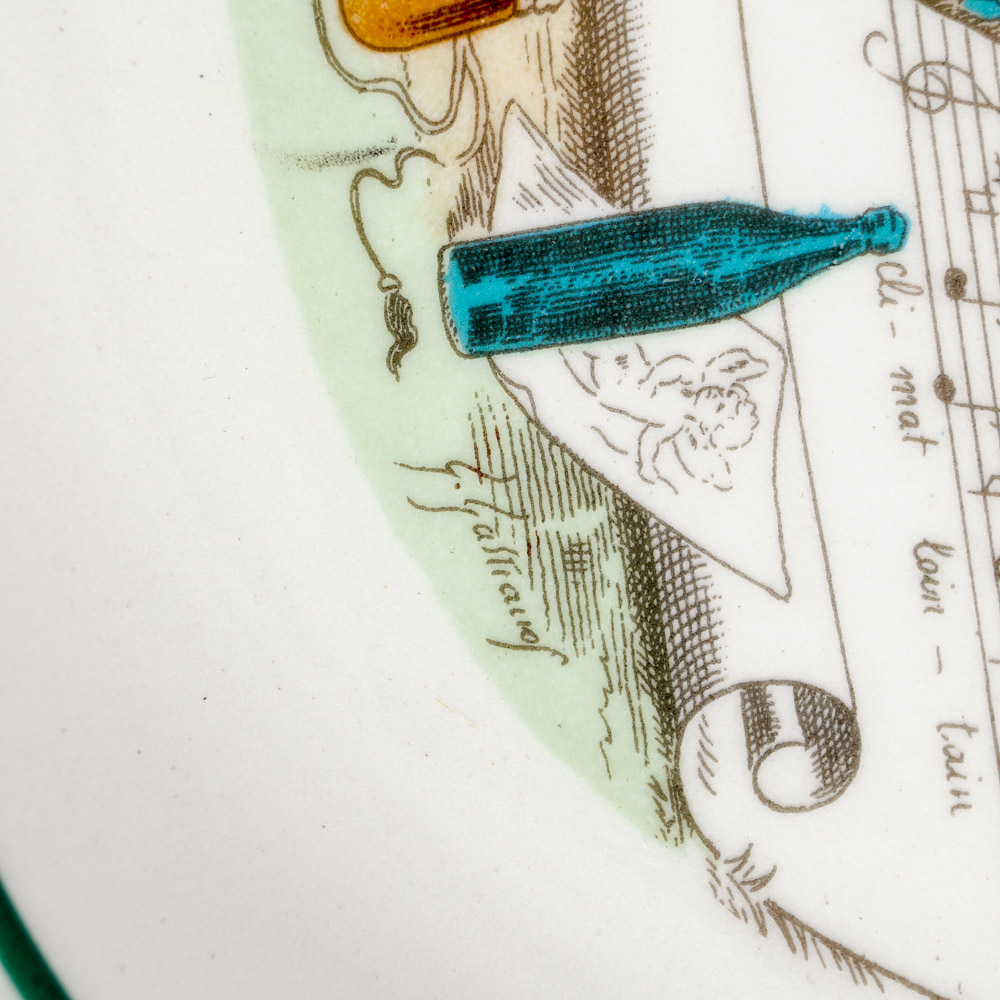 Set of Six Musical Plates