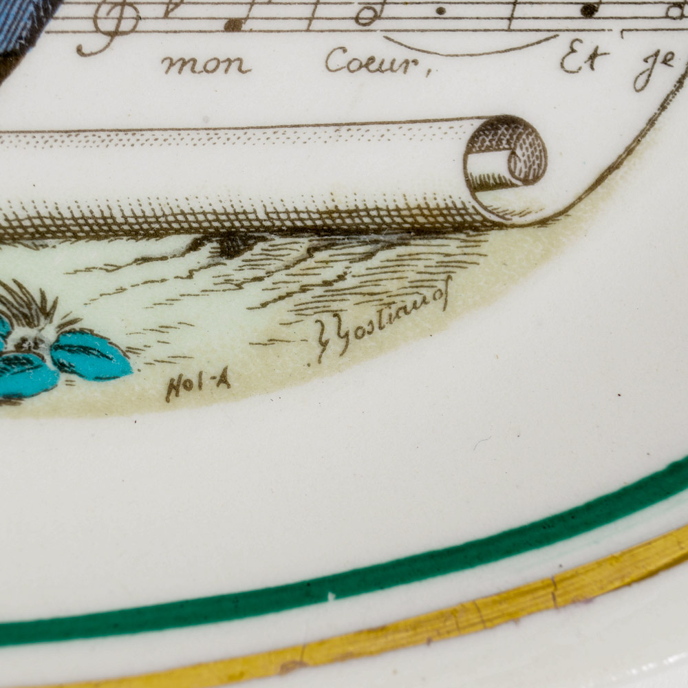 Set of Six Musical Plates