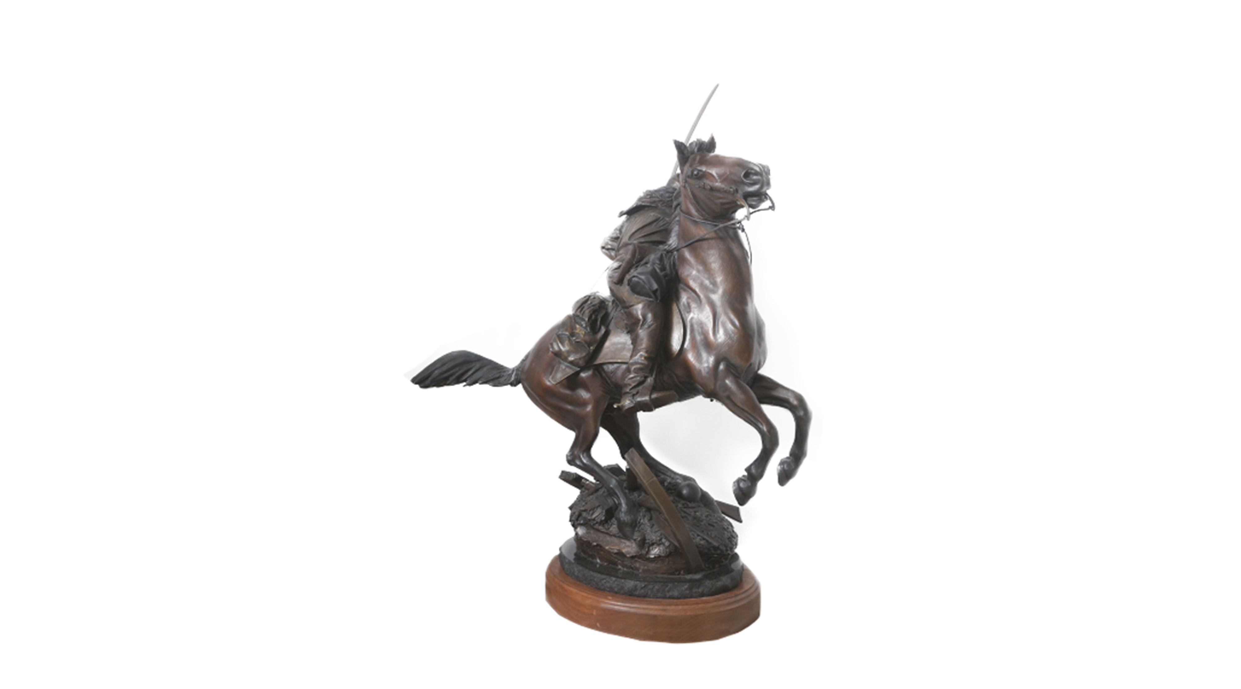 James N. Muir 2011 Cast Bronze Sculpture "The Last Horseman"