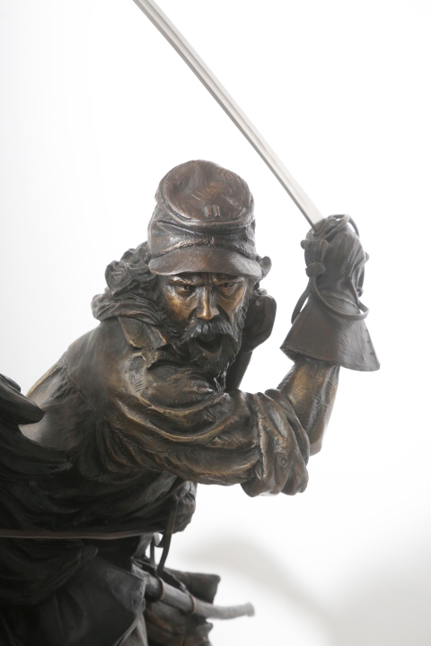 James N. Muir 2011 Cast Bronze Sculpture "The Last Horseman"