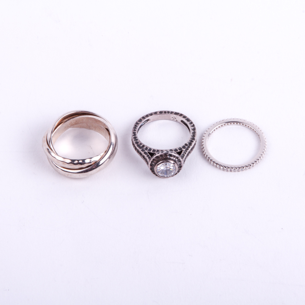 Three Silpada Sterling Silver Rings