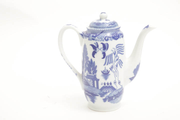 Japanese Children's "Blue Willow" Coffee or Tea Set