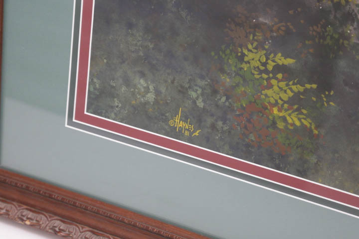 Giclee Print After Haynes Painting "Sunset Woodies"