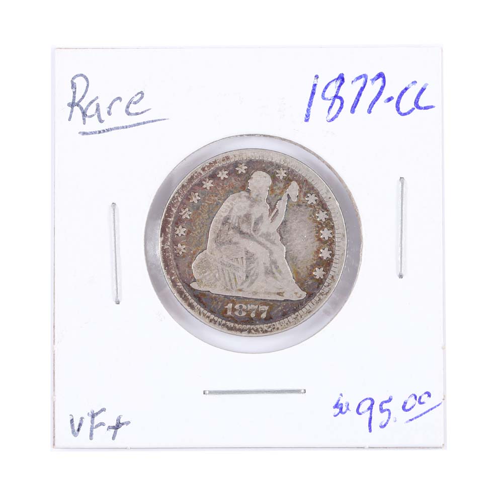 1877-CC Key Date Seated Liberty Dime