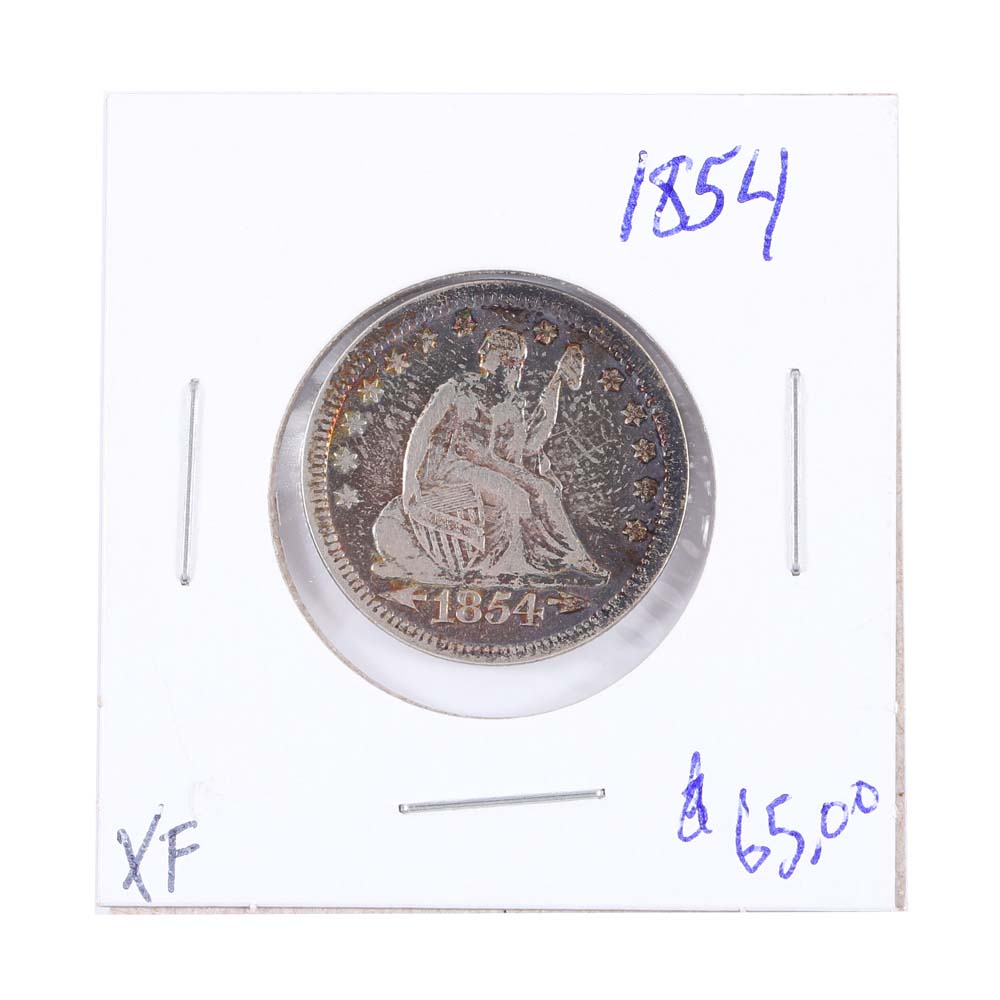 1854 Seated Liberty Quarter