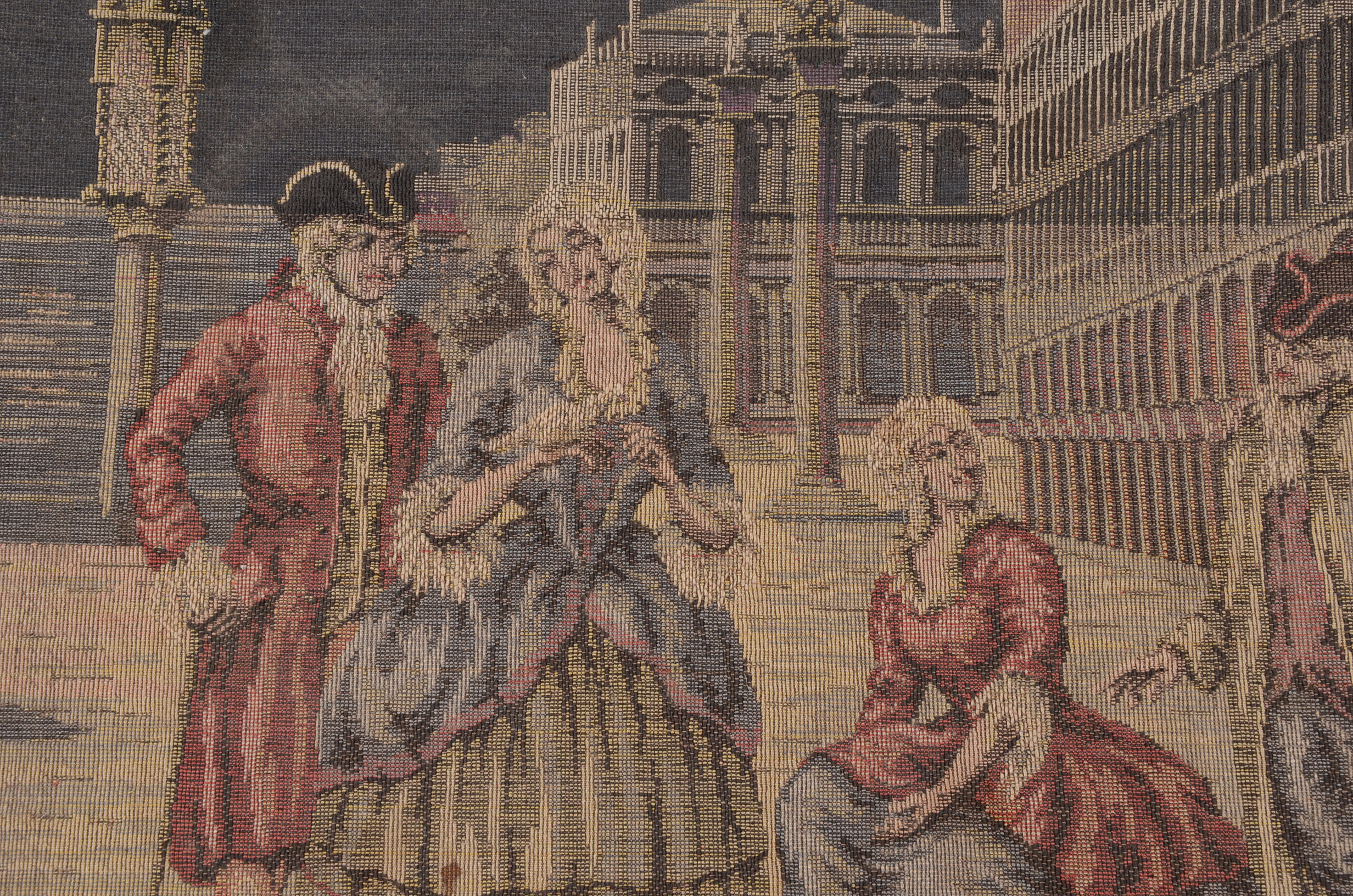 Vintage Venitian Style Machine Woven Tapestry Panels