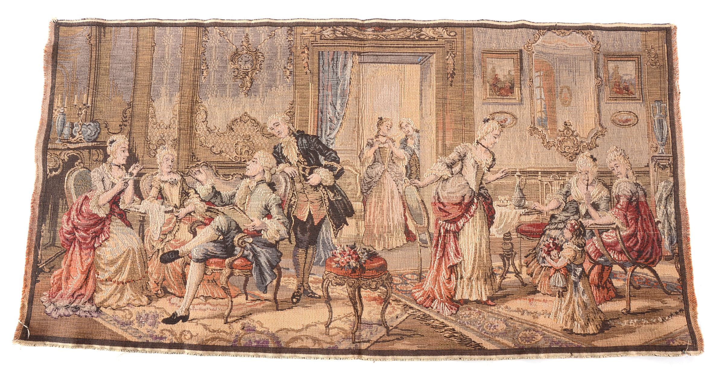 Vintage Venitian Style Machine Woven Tapestry Panels