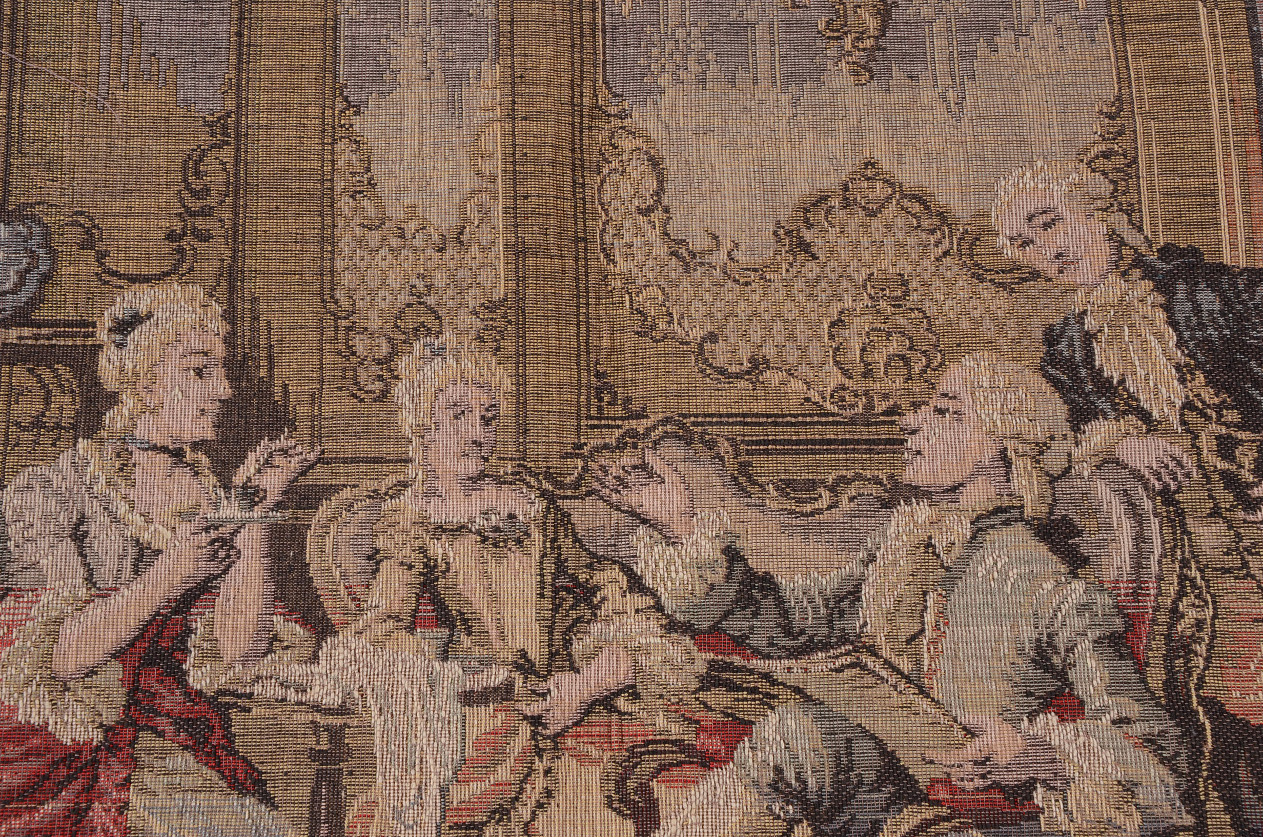 Vintage Venitian Style Machine Woven Tapestry Panels