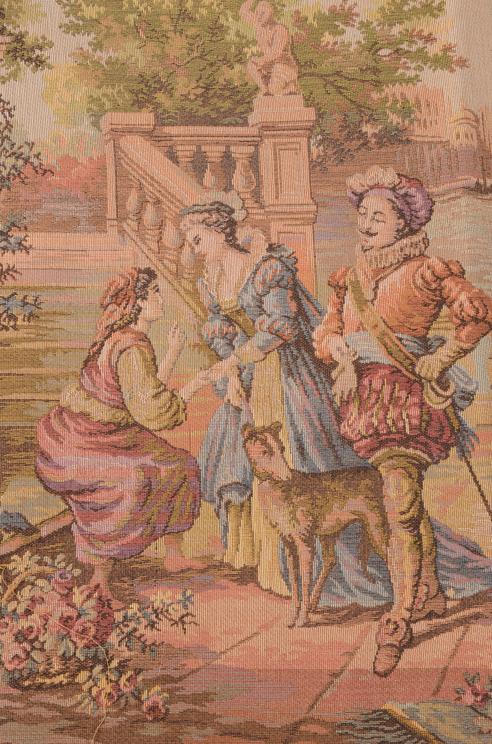 Vintage Venitian Style Machine Woven Tapestry Panels