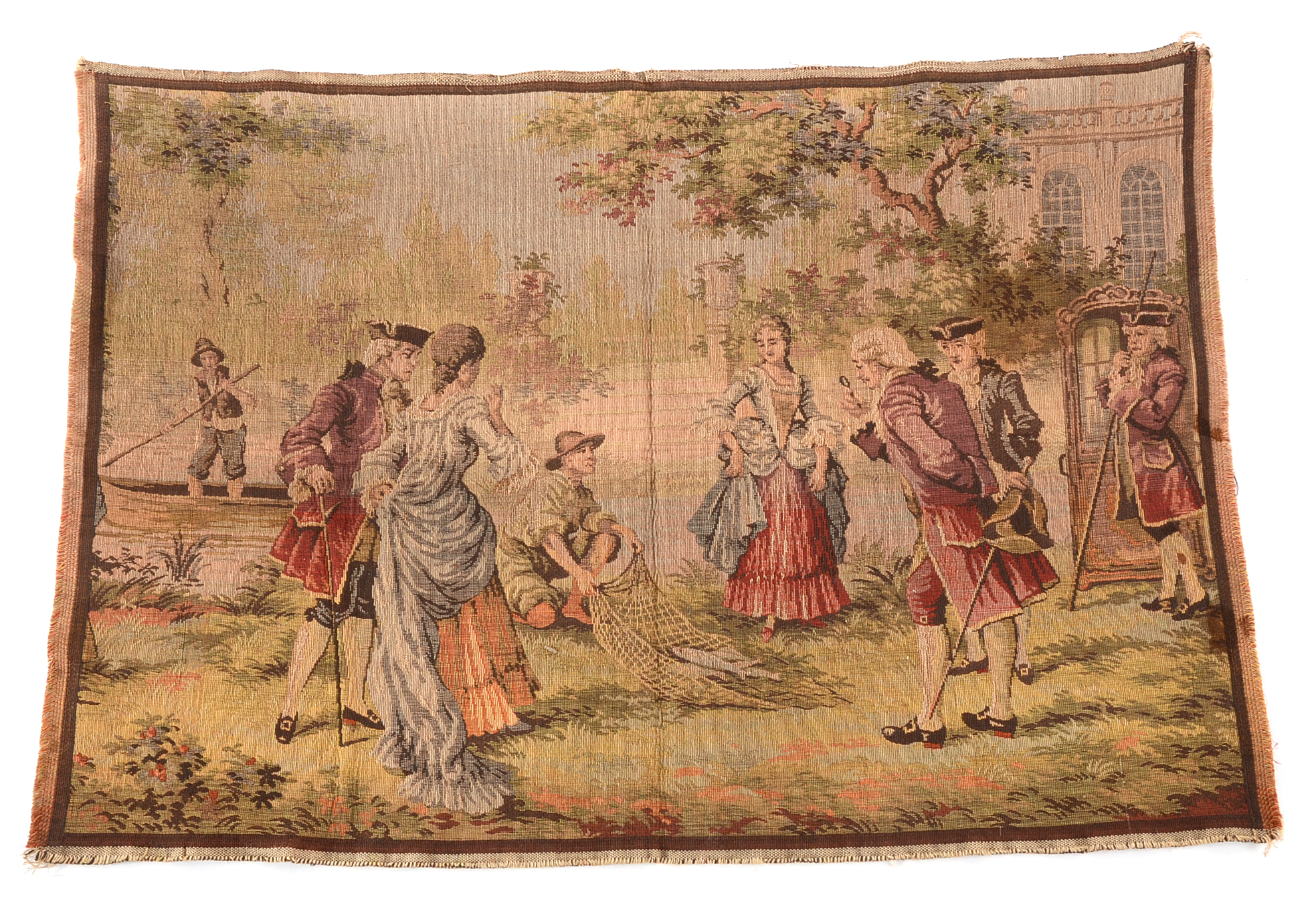 Belgian Romantic Themed Machine Woven Tapestry Panels