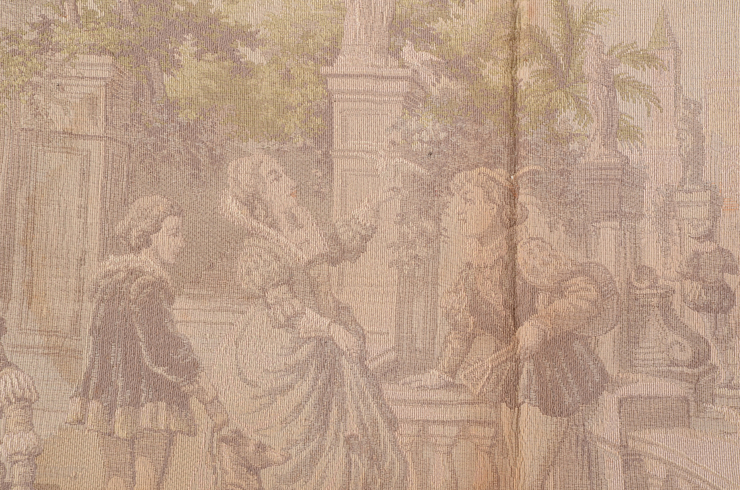 Belgian Romantic Themed Machine Woven Tapestry Panels