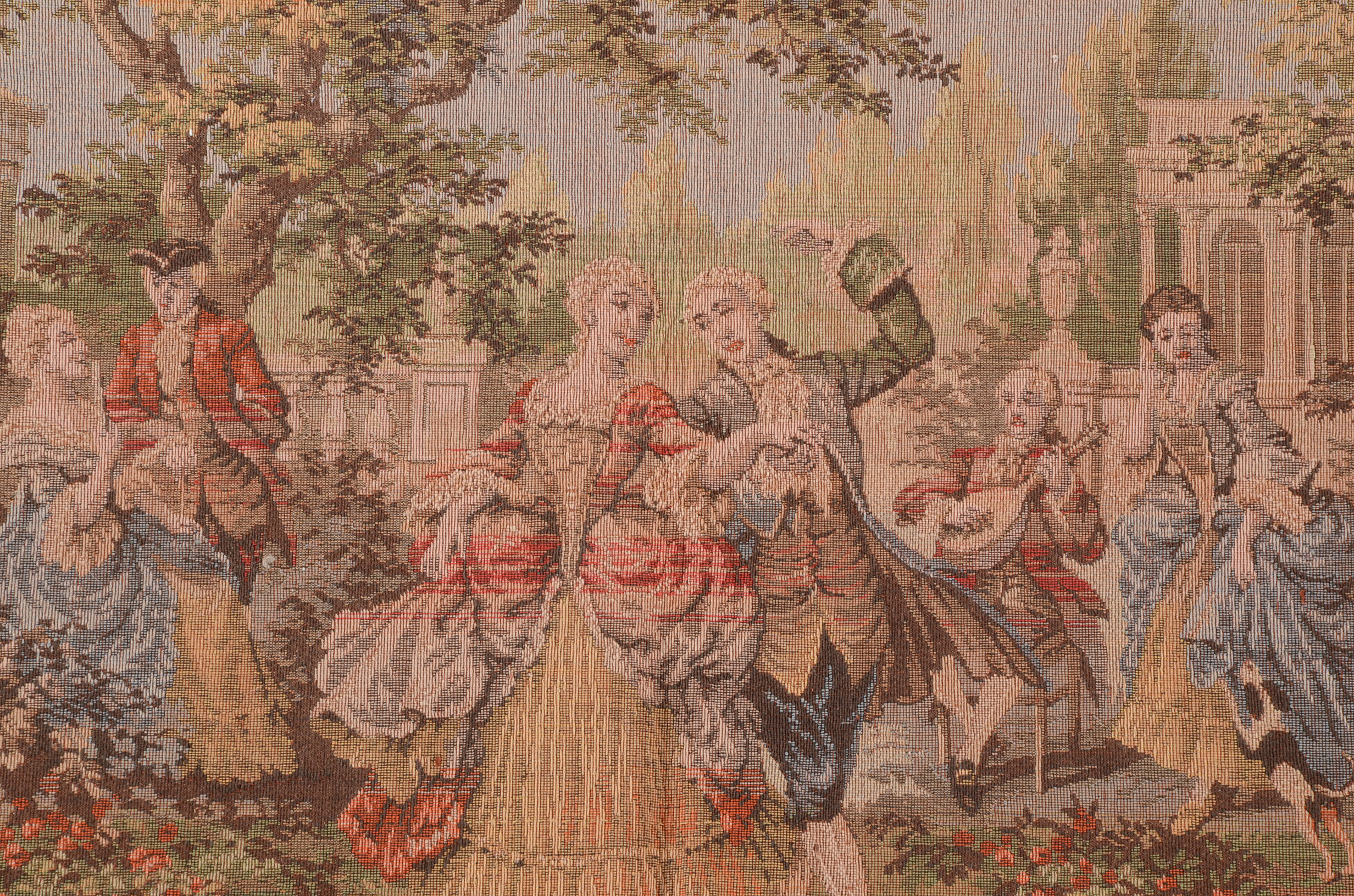 Belgian Romantic Themed Machine Woven Tapestry Panels