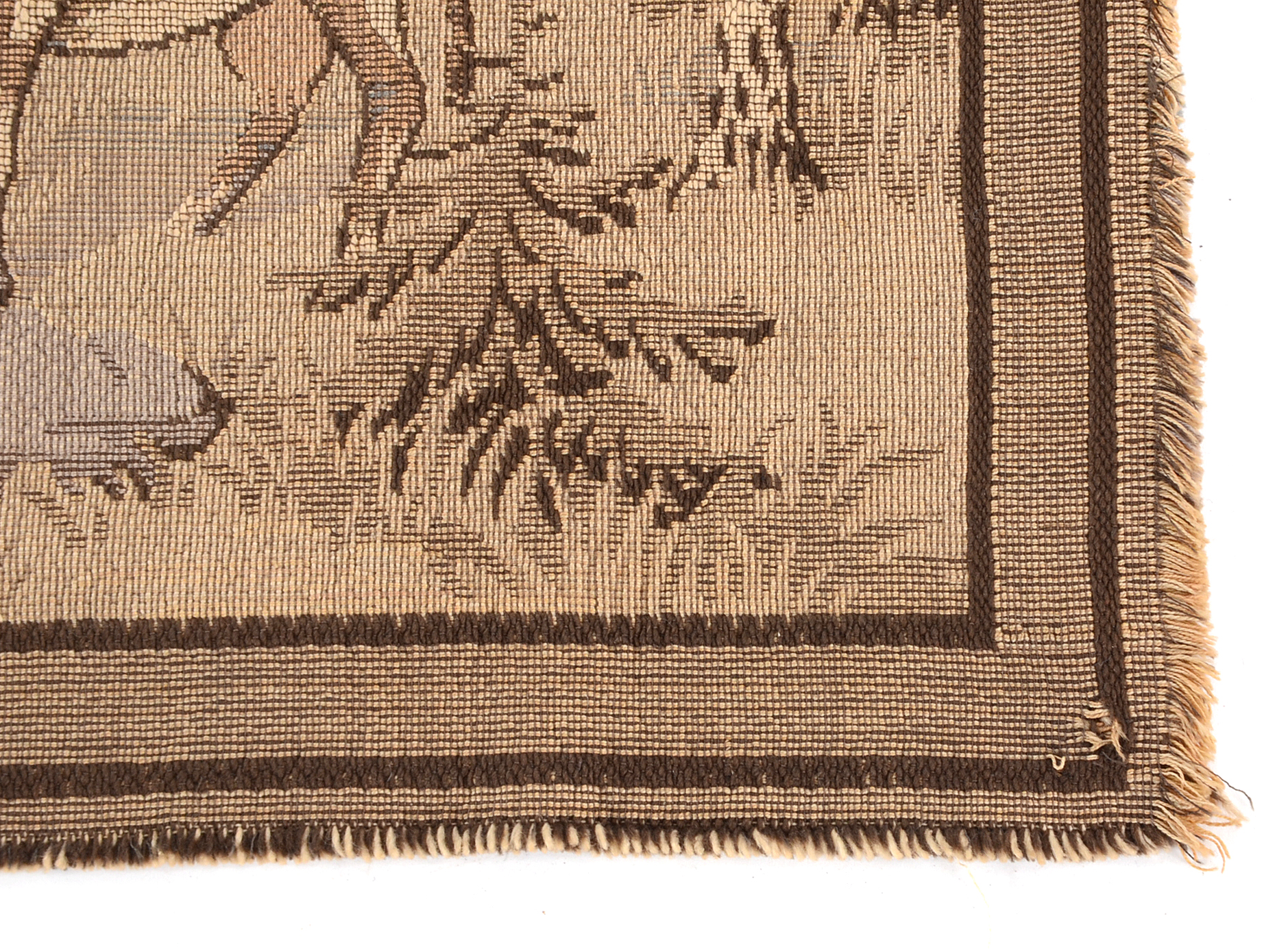 Vintage Rural Genre Scene Machine Woven Tapestry Panel