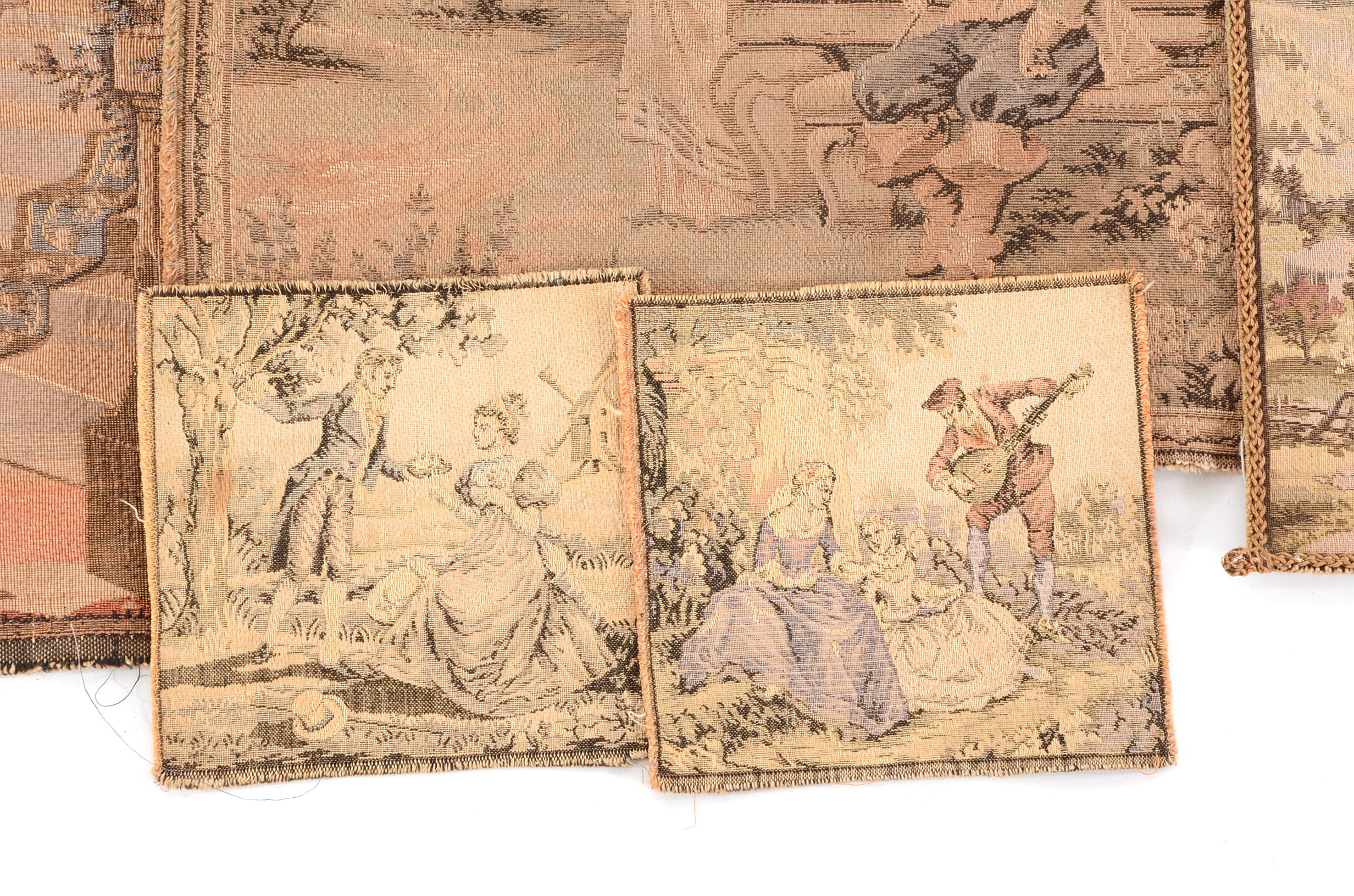 Grouping of Vintage Machine Woven Tapestry Panels