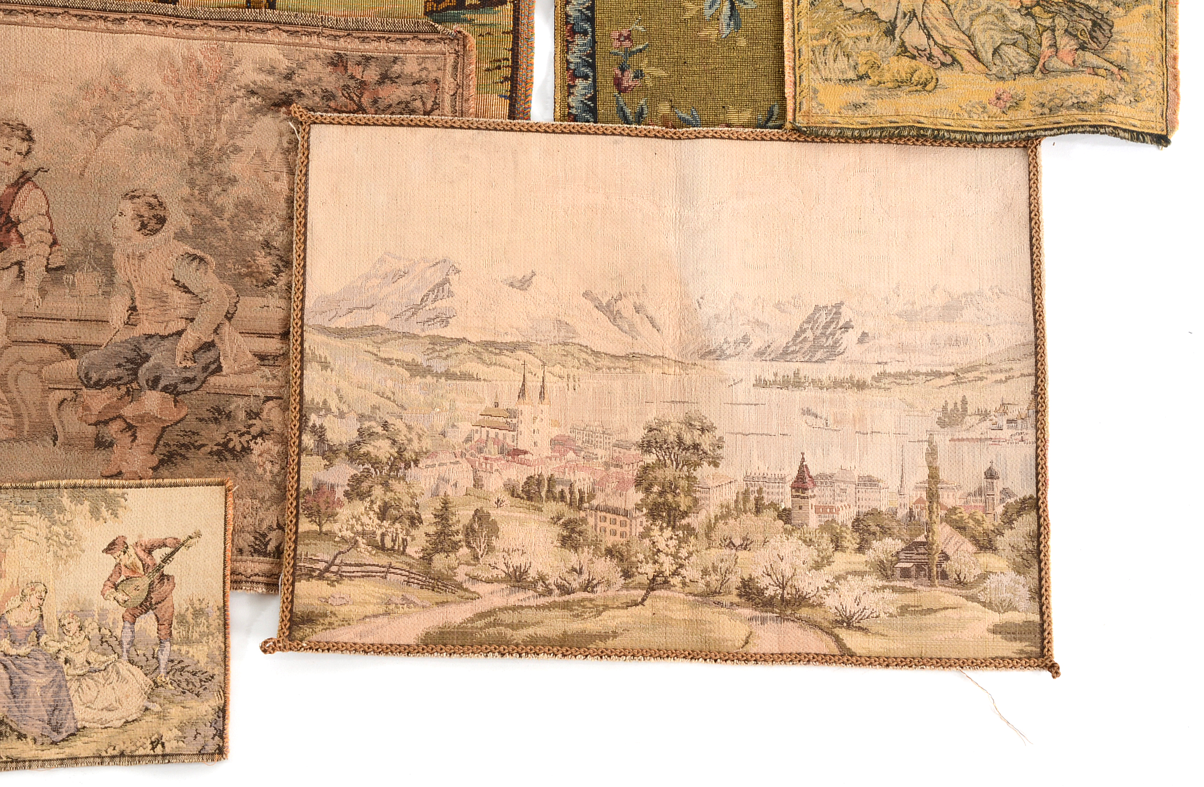 Grouping of Vintage Machine Woven Tapestry Panels