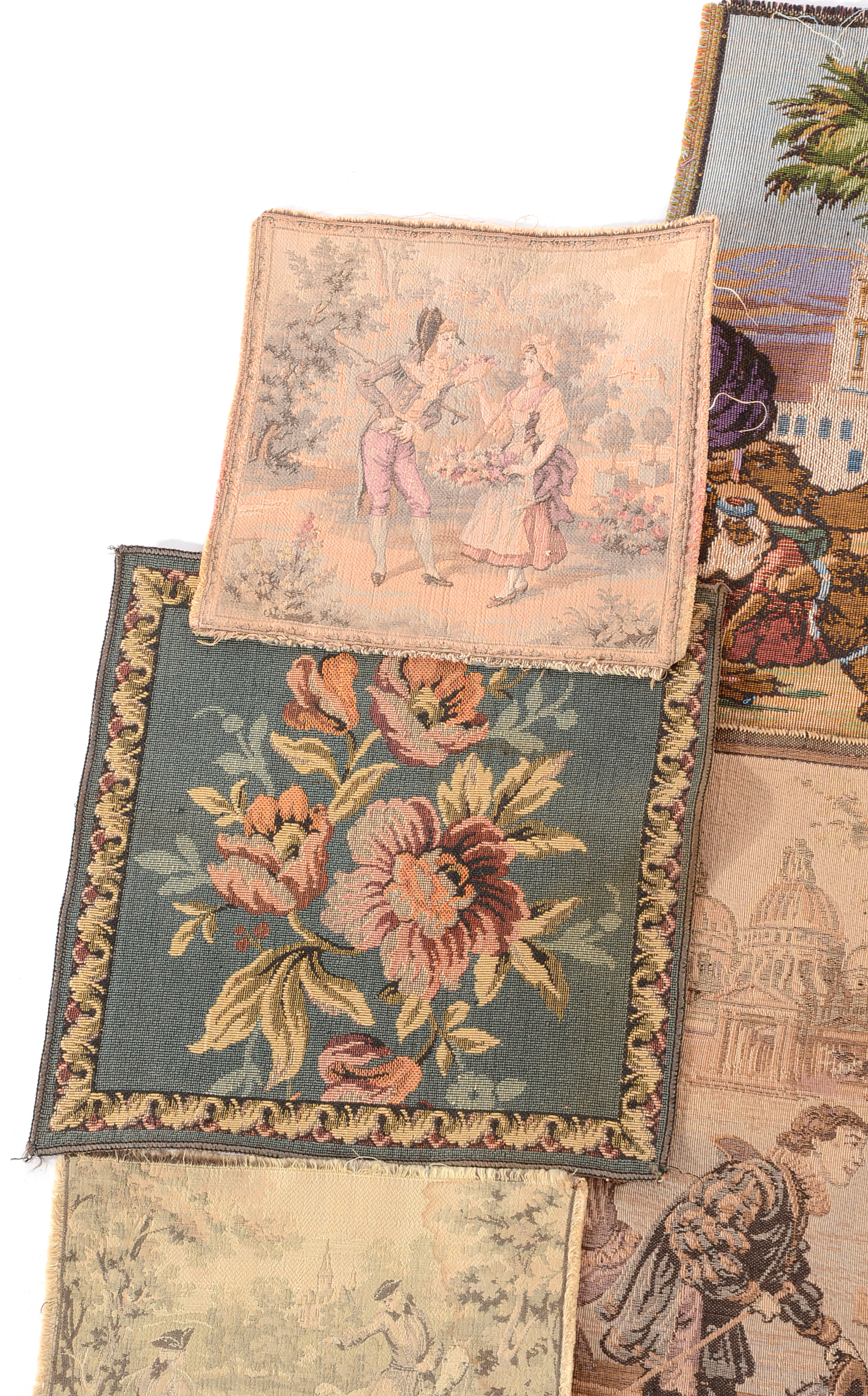 Grouping of Vintage Machine Woven Tapestry Panels