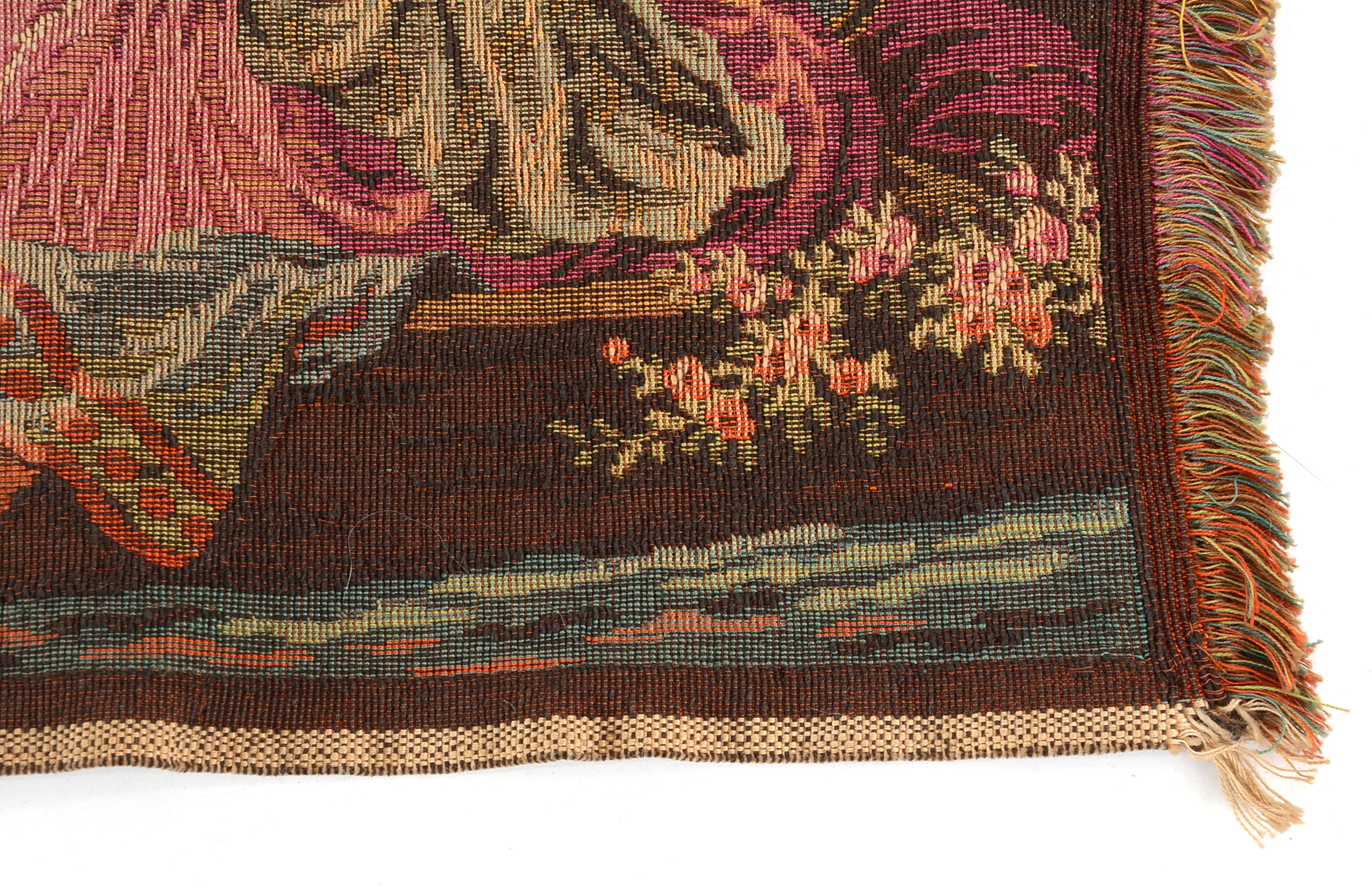 Belgian Romantic Garden Scene Machine Woven Tapestry Panel