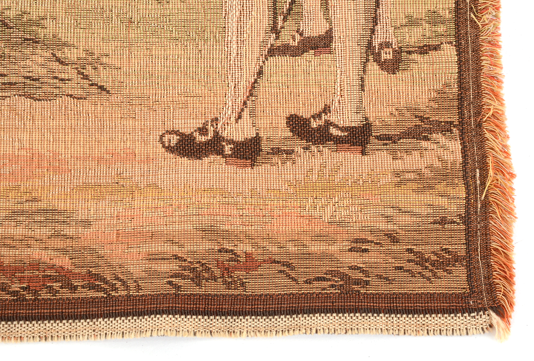 Three Romantic Garden Scene Machine Woven Tapestry Panels