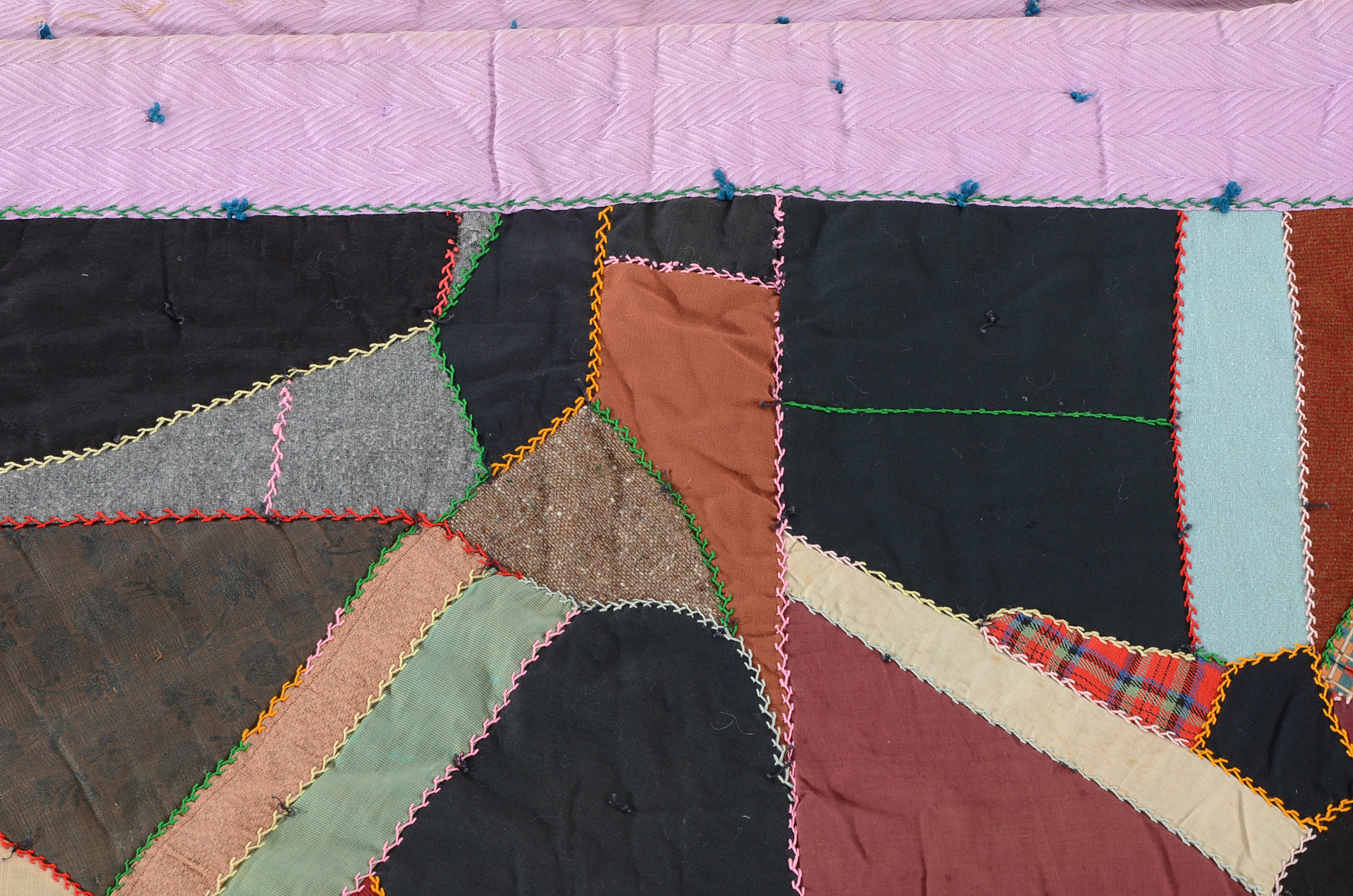 Vintage Hand-Crafted Crazy Quilt