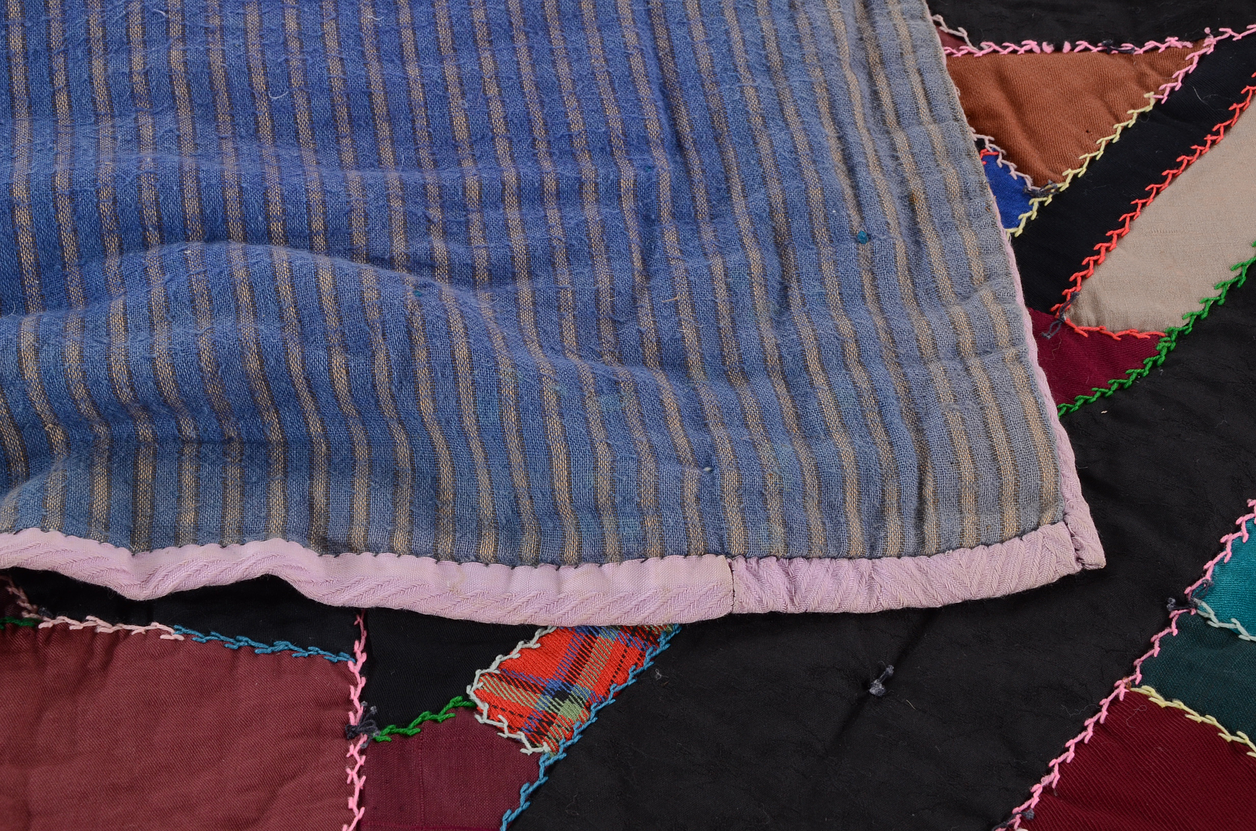 Vintage Hand-Crafted Crazy Quilt