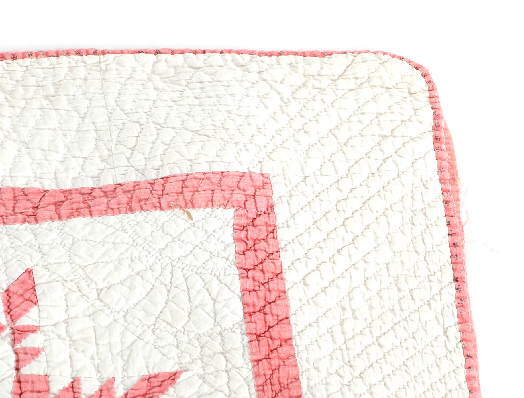 Vintage Hand-Crafted "Feathered Star" Pattern Quilt