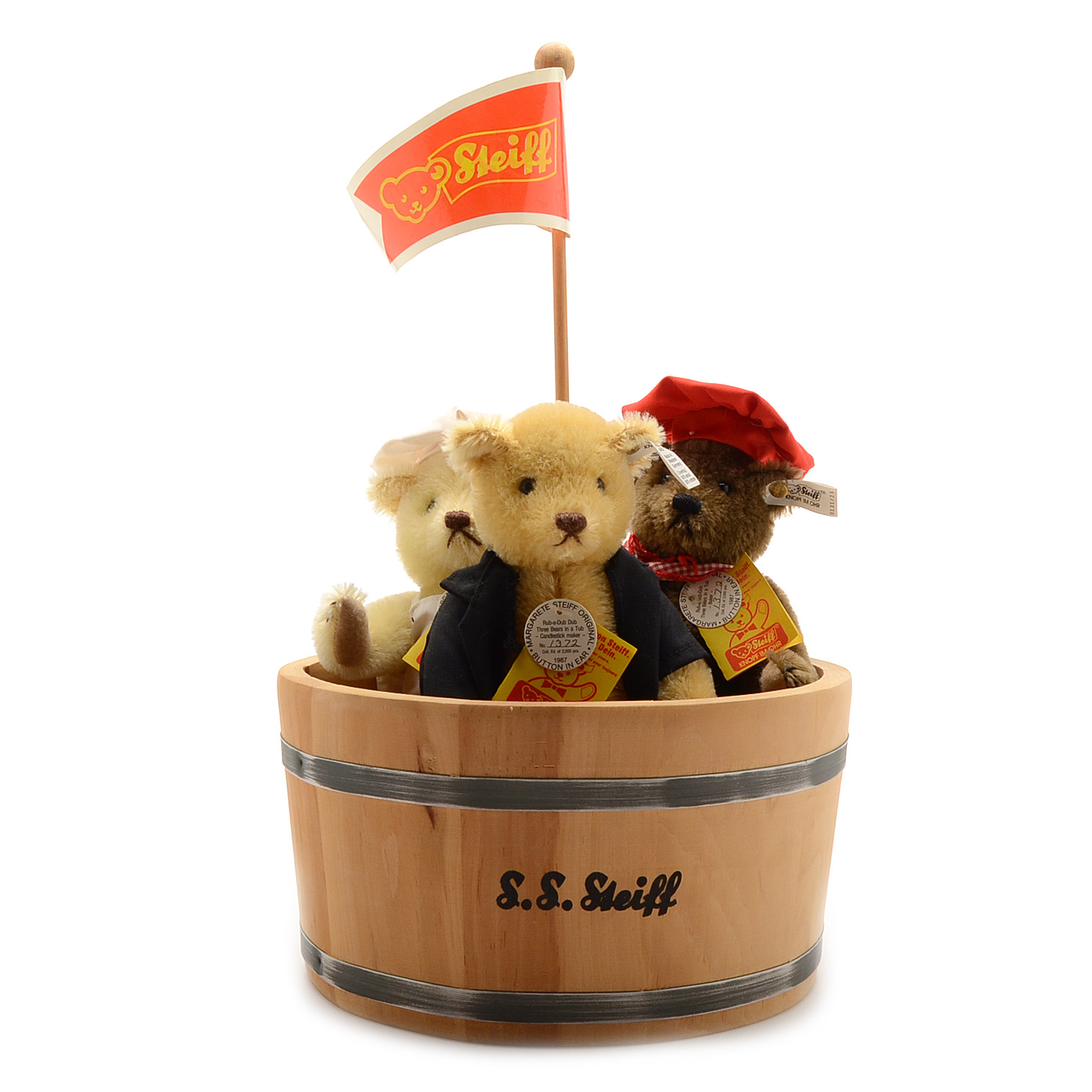 Steiff Rub-A-Dub-Dub Bears in a Tub