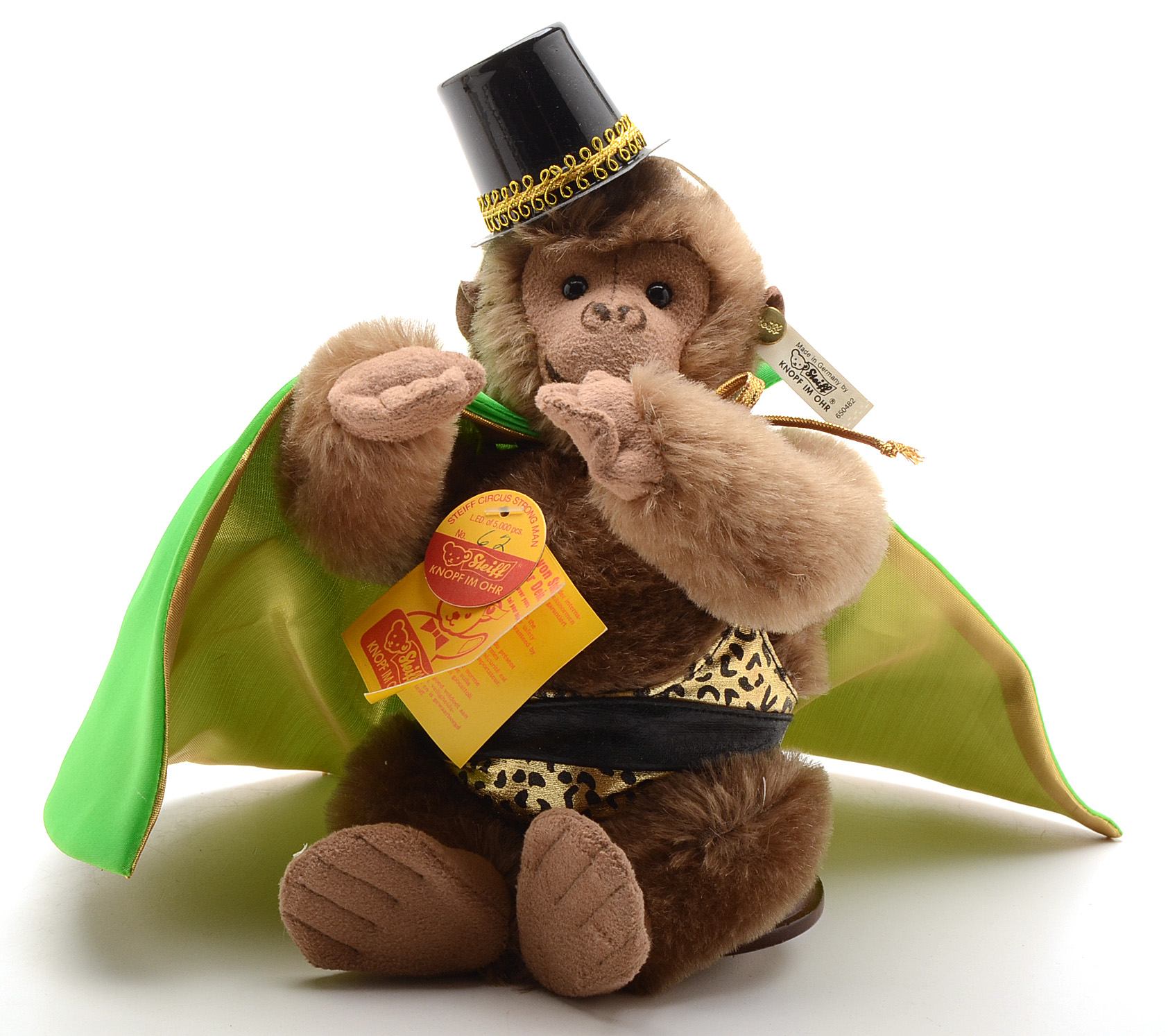 Steiff Circus Animals Lot of Three including Strong Man Gorilla