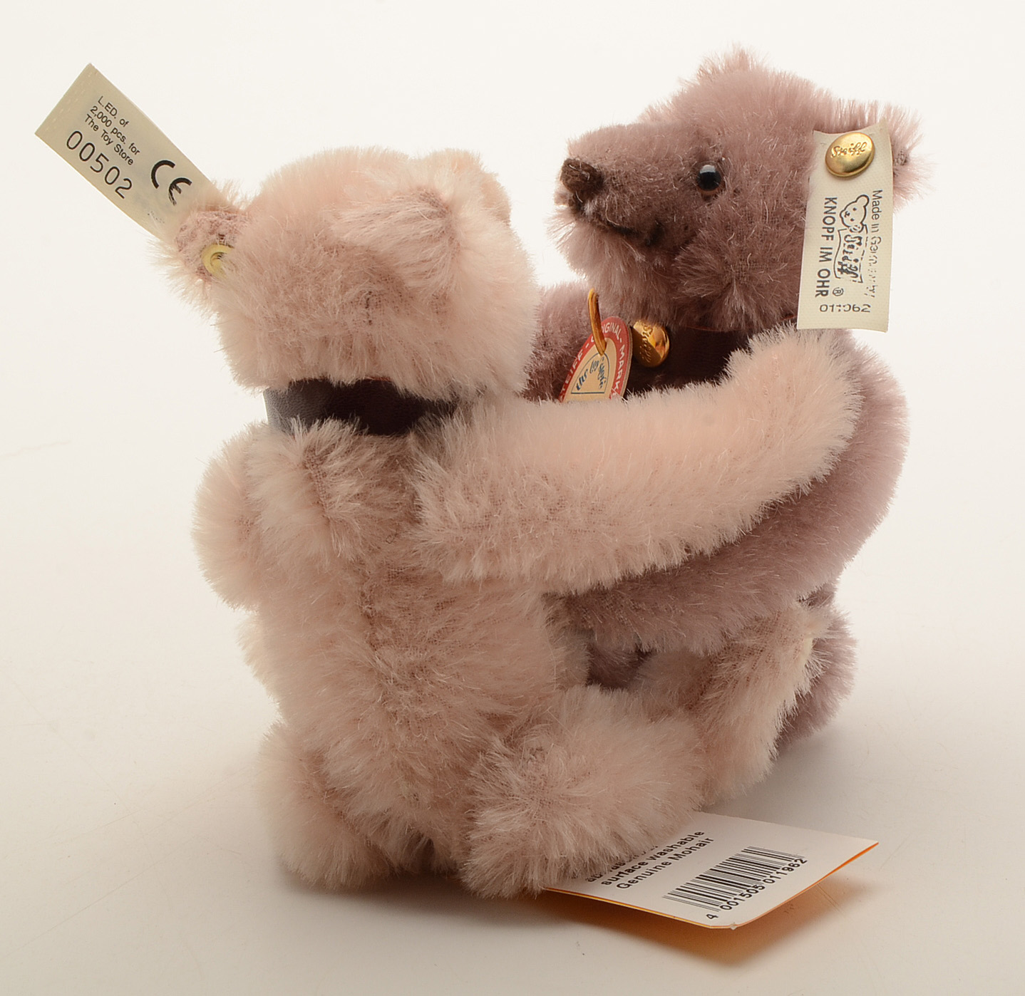 Steiff "Dicky Mauve" and "Dicky Rose" Doll Set