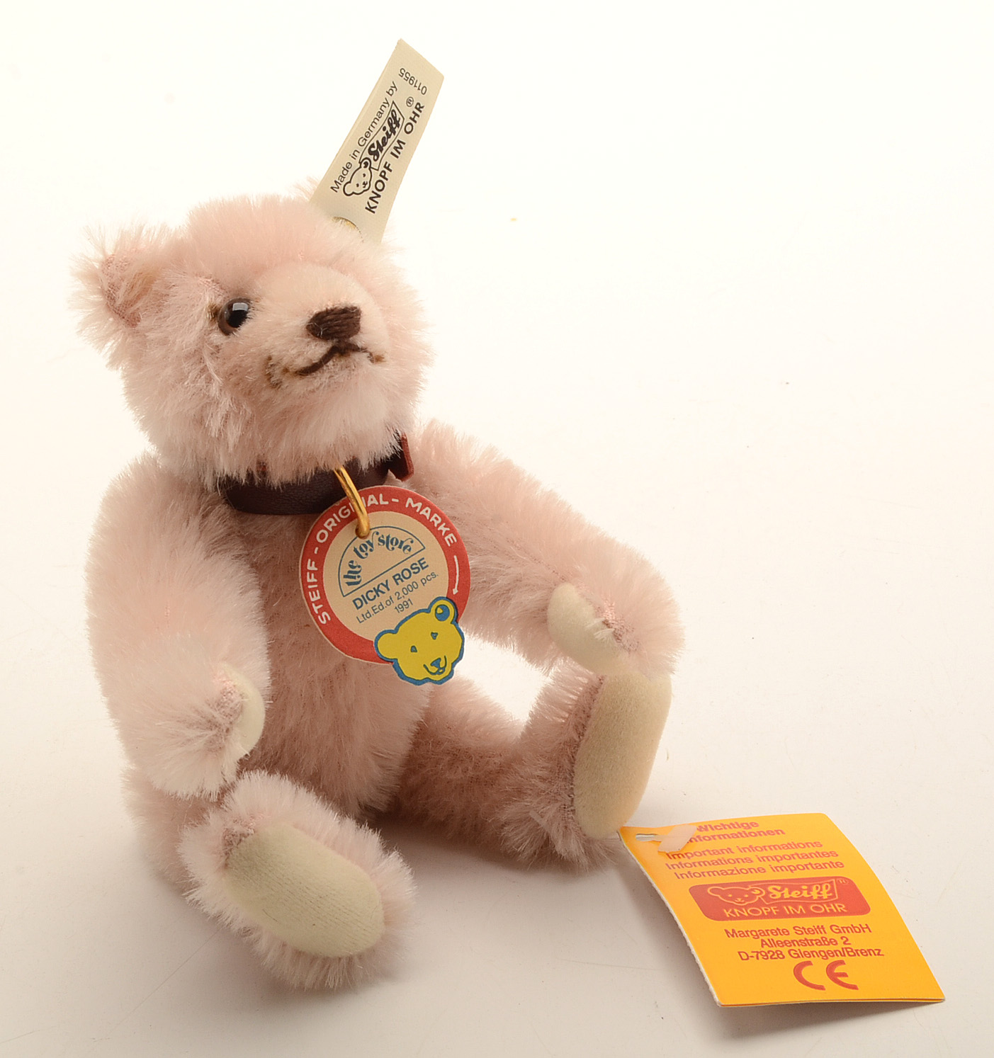 Steiff "Dicky Mauve" and "Dicky Rose" Doll Set