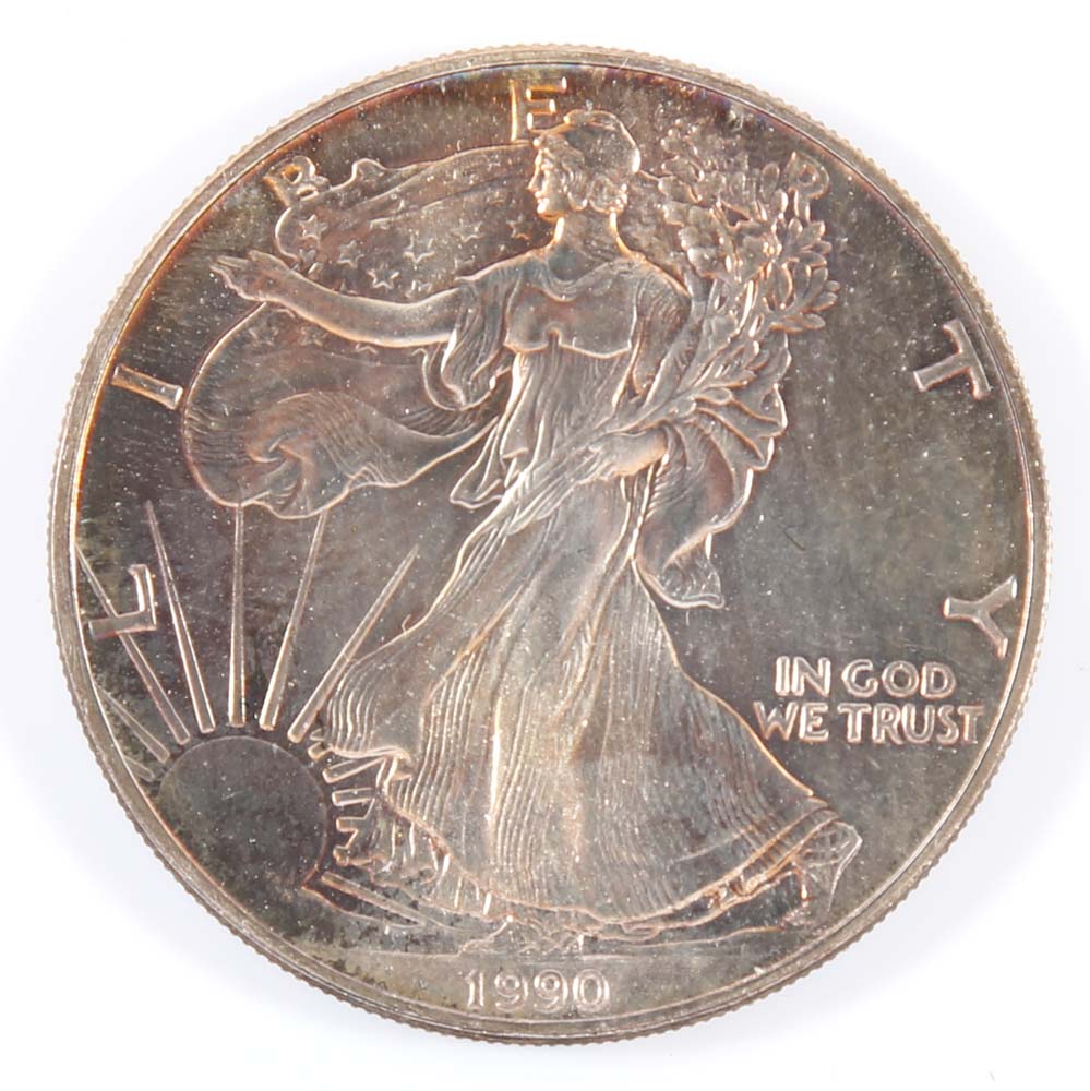 1987 and 1990 Silver Eagle Dollars