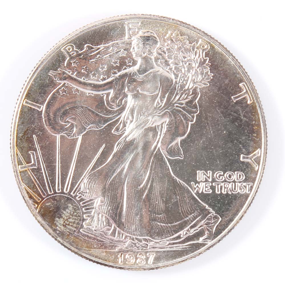 1987 and 1990 Silver Eagle Dollars