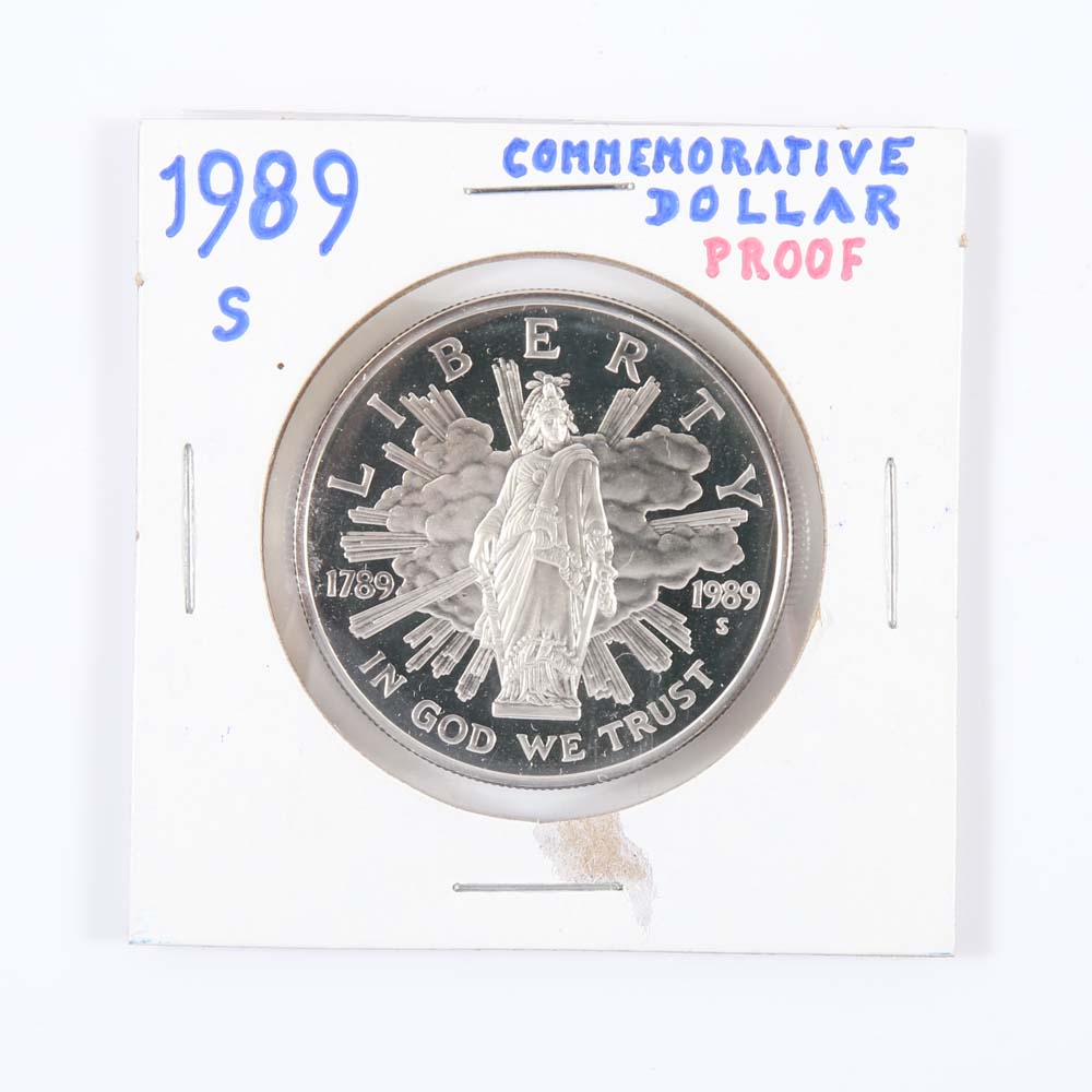 1984-S and 1989-S US Commemorative Silver Dollars
