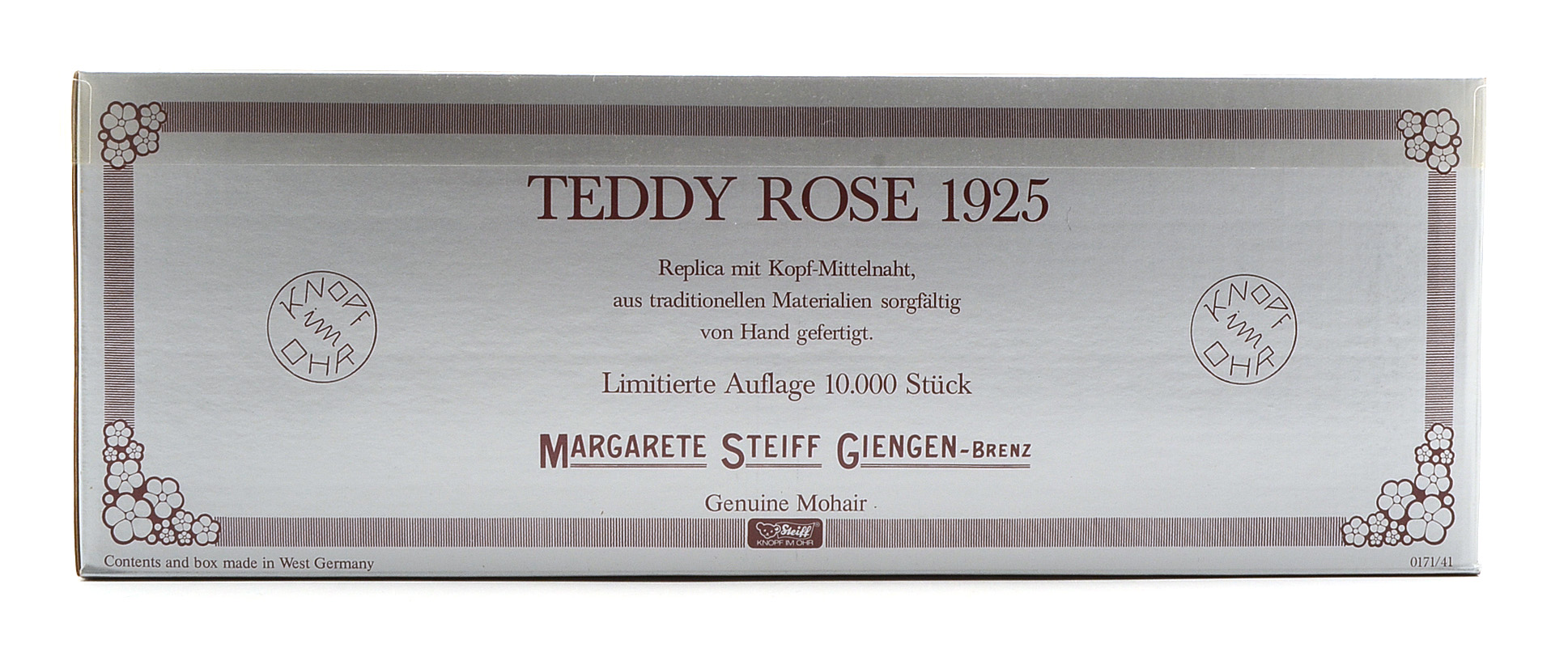Steiff Official Replica of the 1925 Teddy Rose Bear