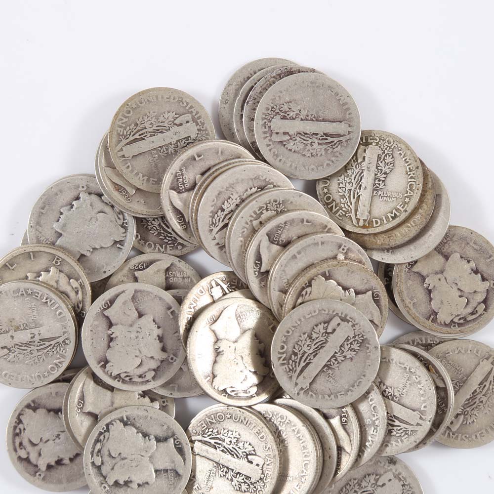 Roll of 1918-1945 Mercury Dimes