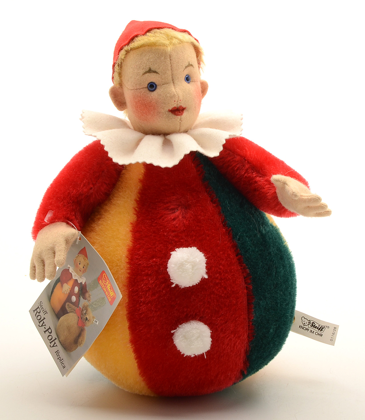 Steiff Special Edition Replica of "Roly Poly Bear and Clown Dolls